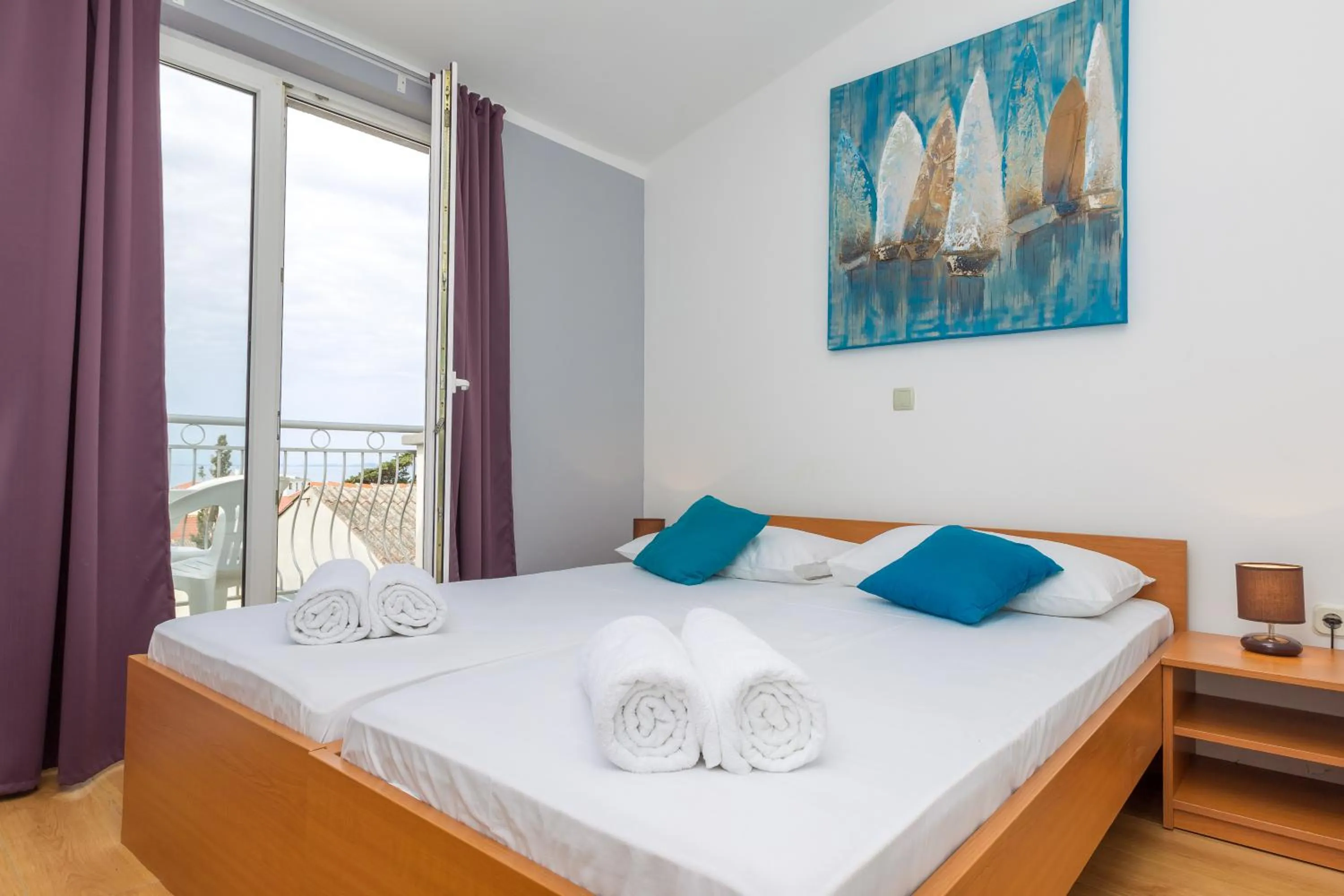 Bedroom, Bed in Apartments in city center Ventus