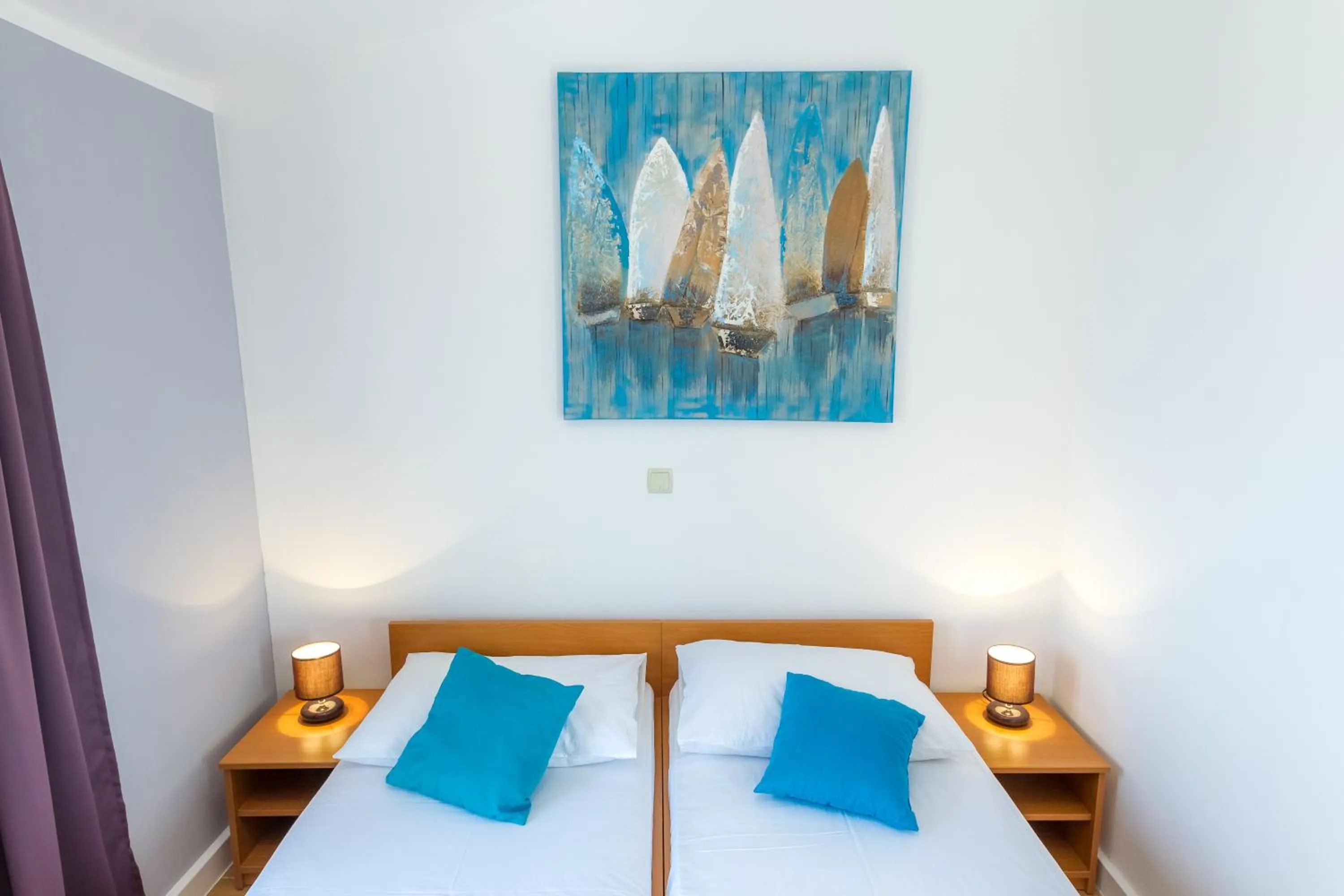 Bedroom, Bed in Apartments in city center Ventus