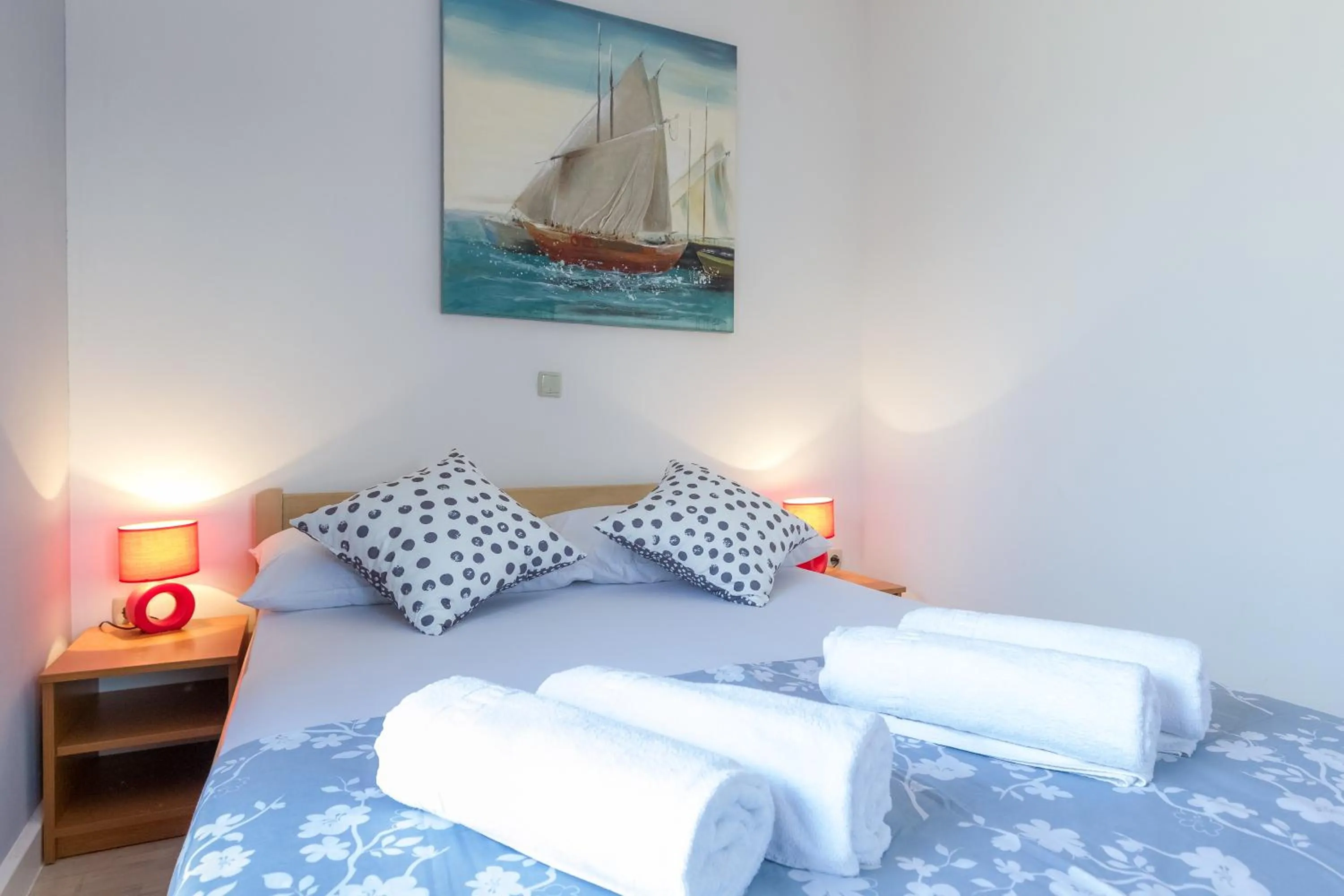 Bedroom, Bed in Apartments in city center Ventus