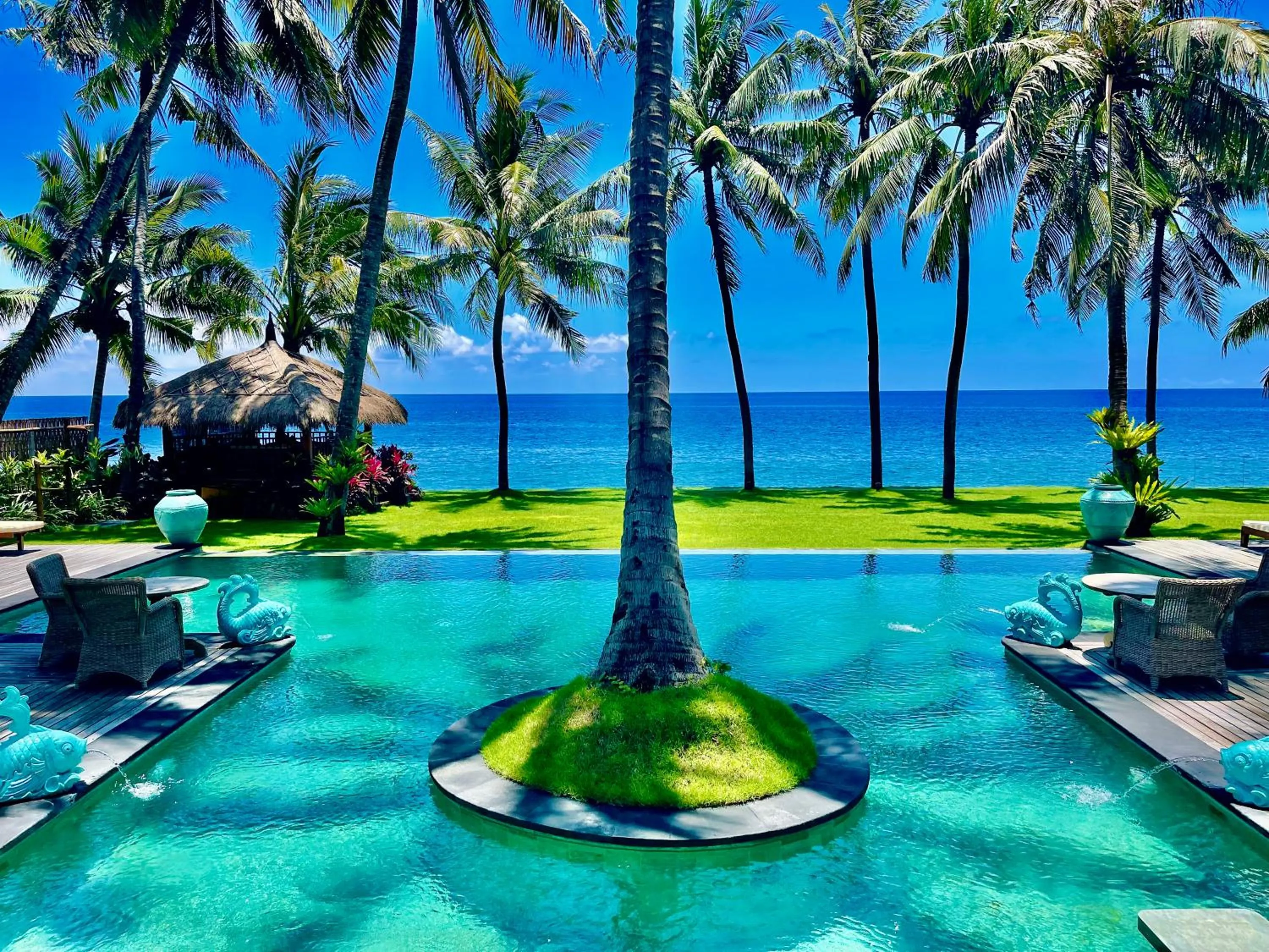 Pool view in Louka Beach Bali