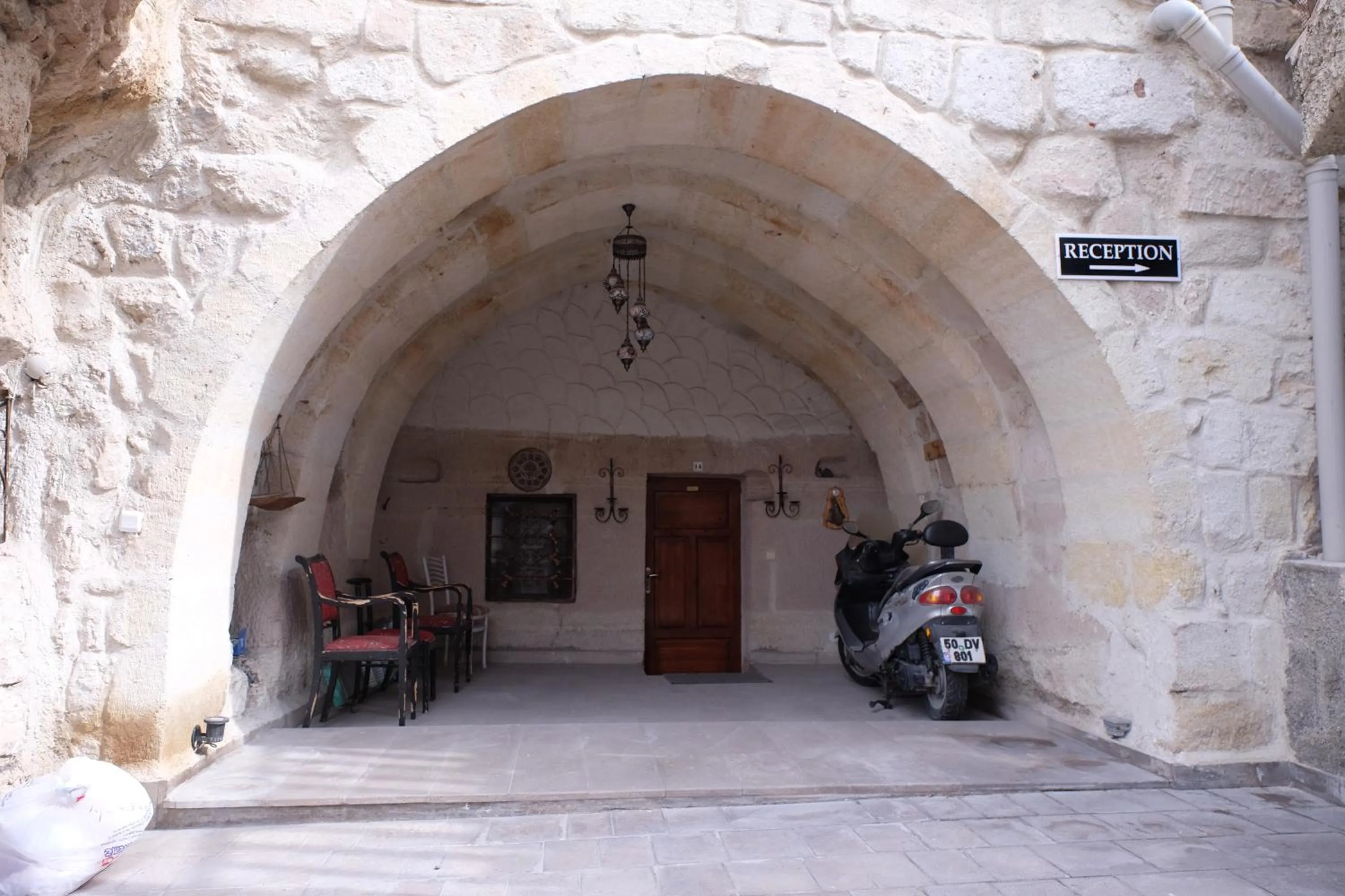 Patio in Anatolia cave hotel Pension