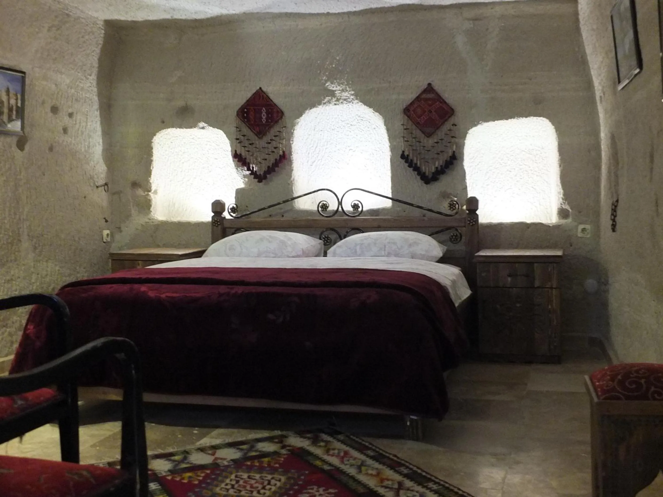 Bed in Anatolia cave hotel Pension