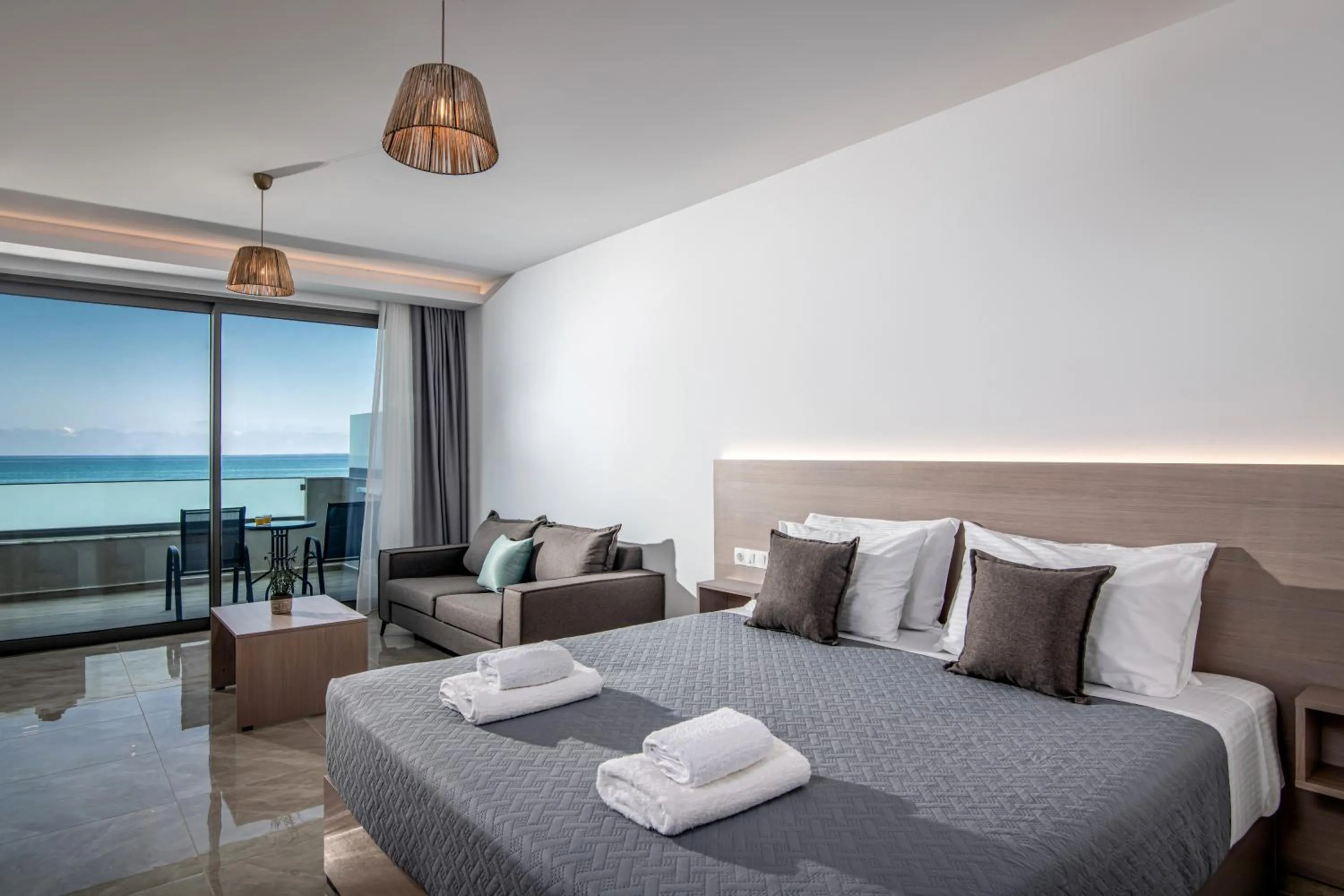 Bedroom, Bed in Ebenus Suites "Adults Only" by Checkin