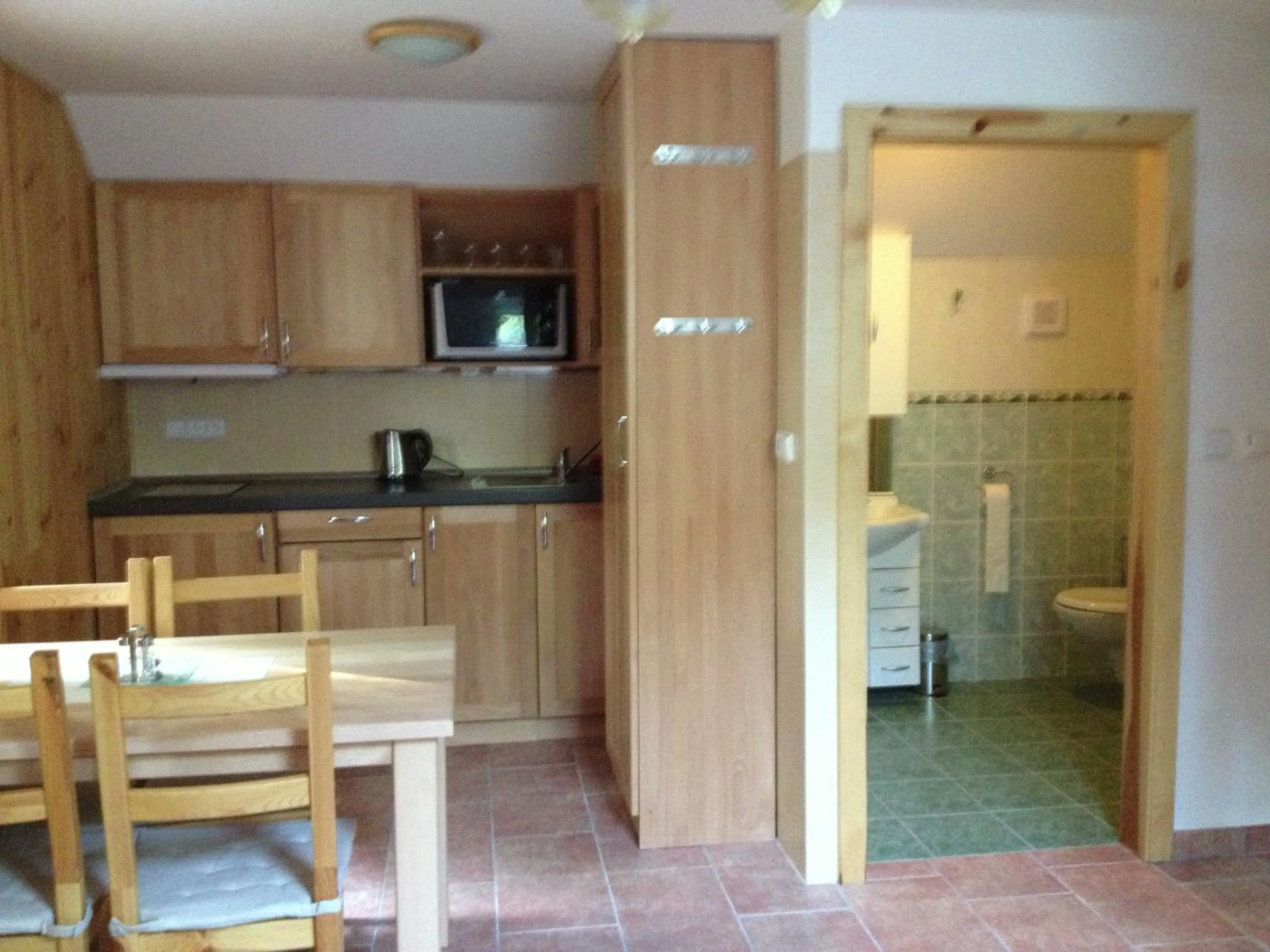 Kitchen or kitchenette in Chata Hokejka
