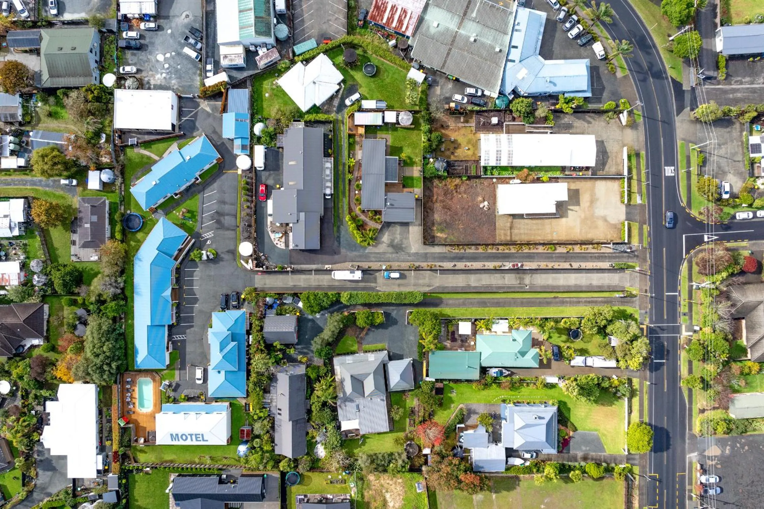 Bird's eye view in Matakana Motel