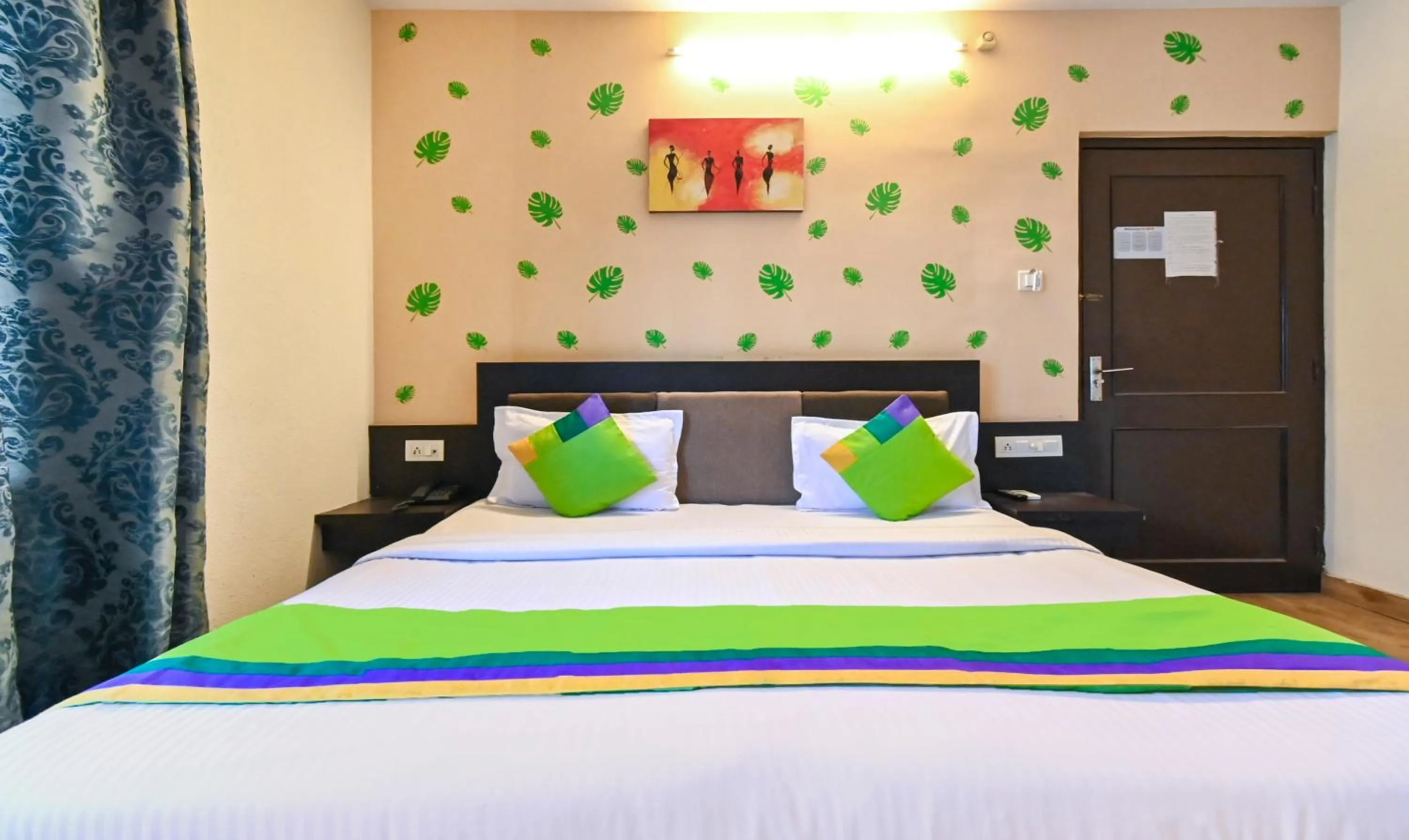 Bedroom, Bed in Treebo Siddharth