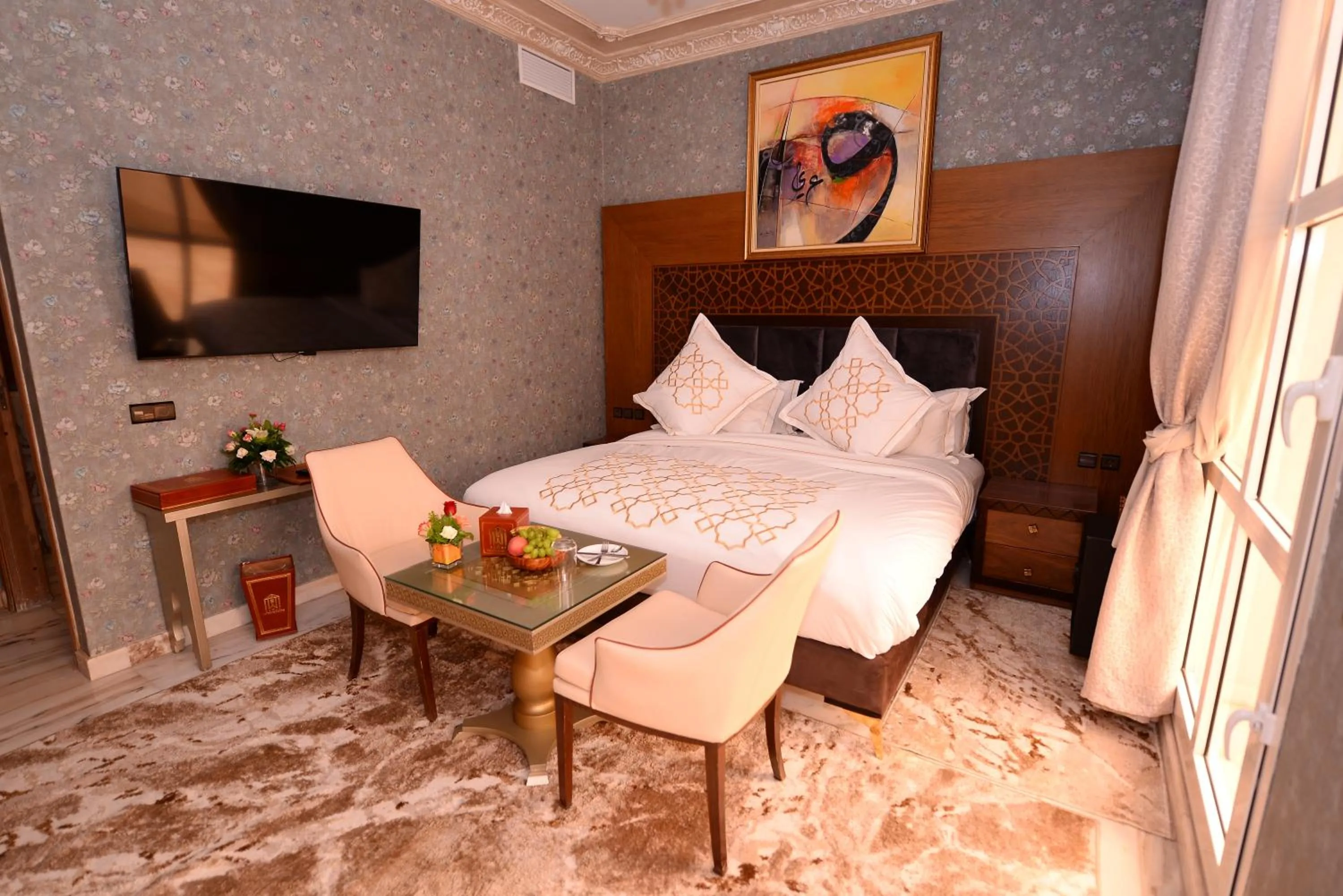 Bed in THE WHITE PALACE Rabat