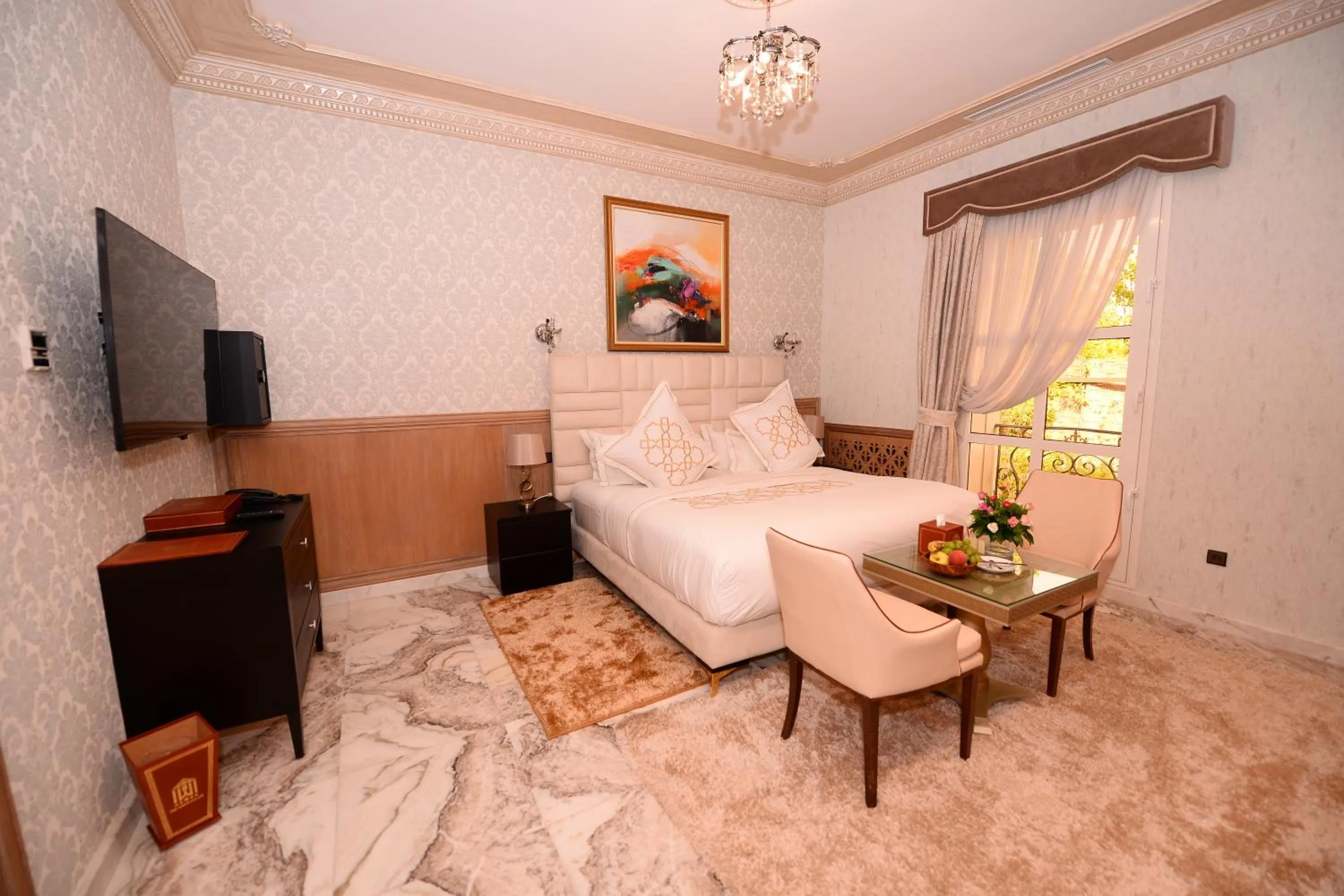 Bed in THE WHITE PALACE Rabat