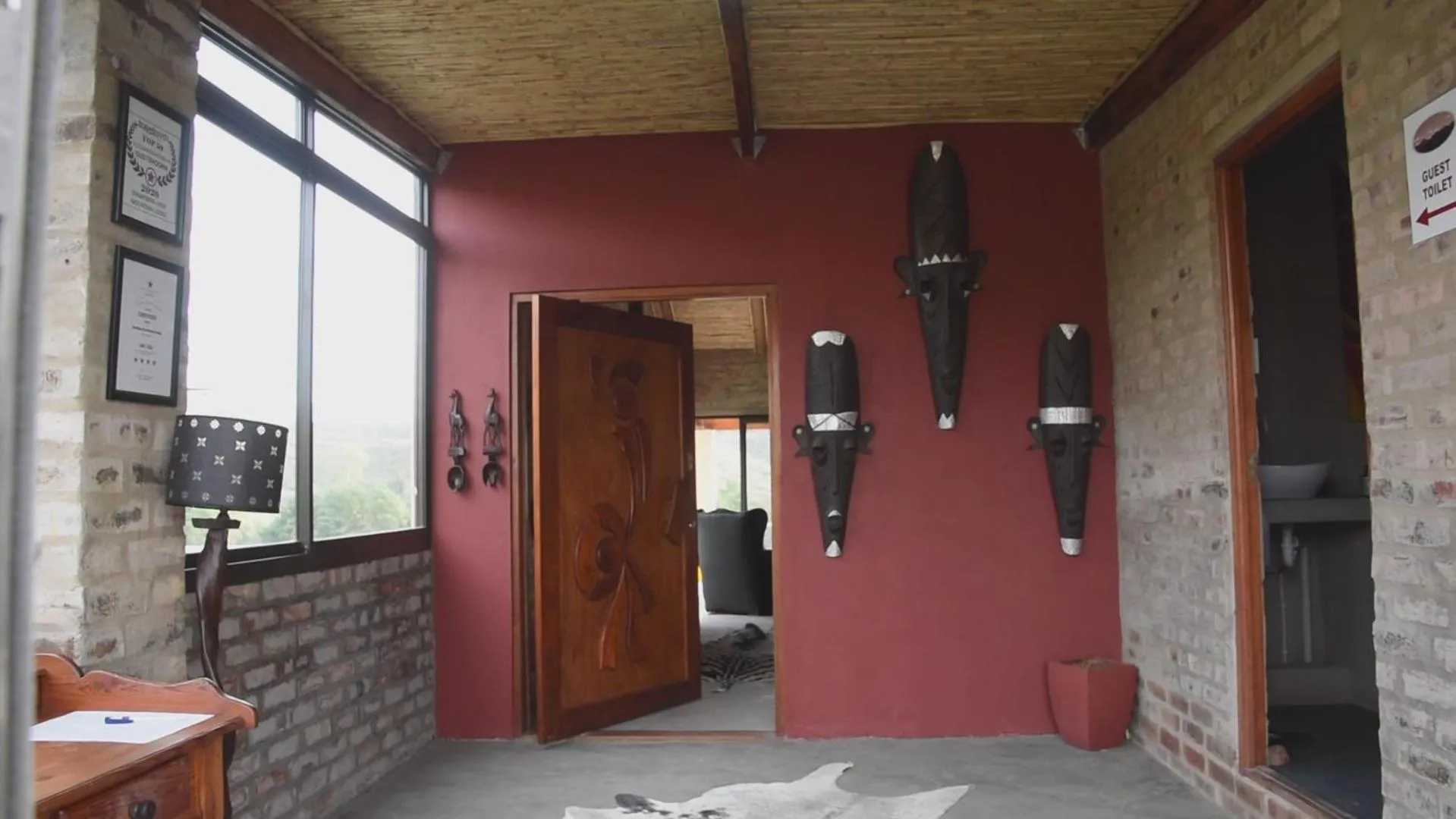 Lobby or reception in Zwartberg View Mountain Lodge