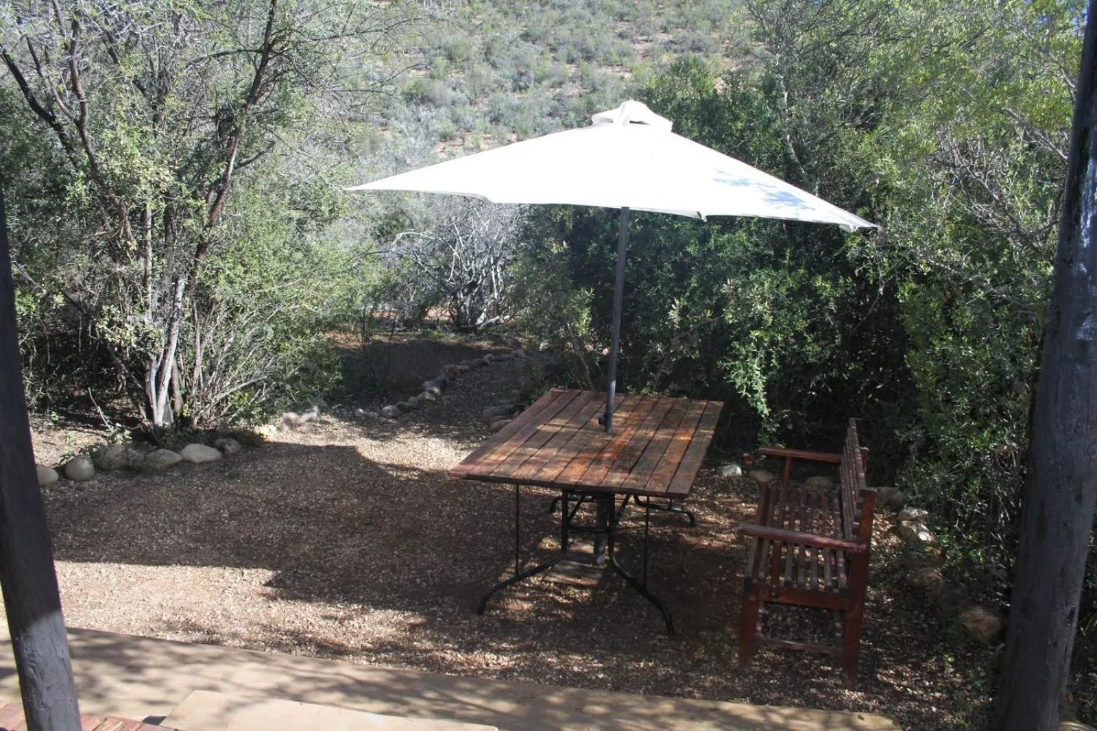 Inner courtyard view in Zwartberg View Mountain Lodge