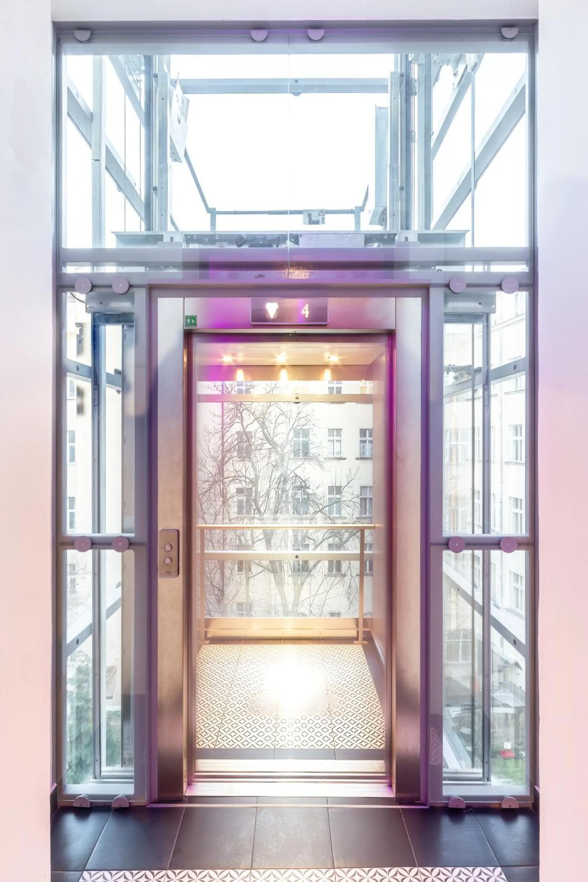 elevator in S42 Hotel Prague