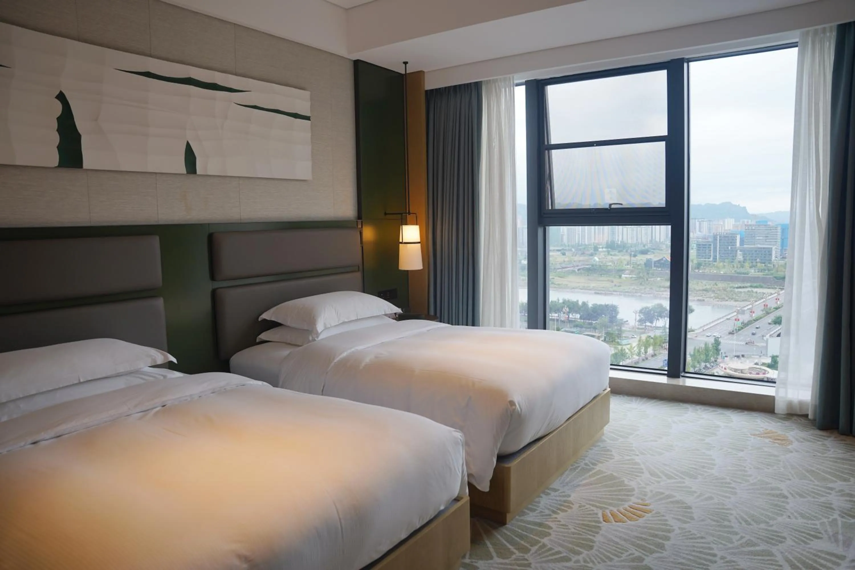 View (from property/room), Bed in DoubleTree By Hilton Ya'An