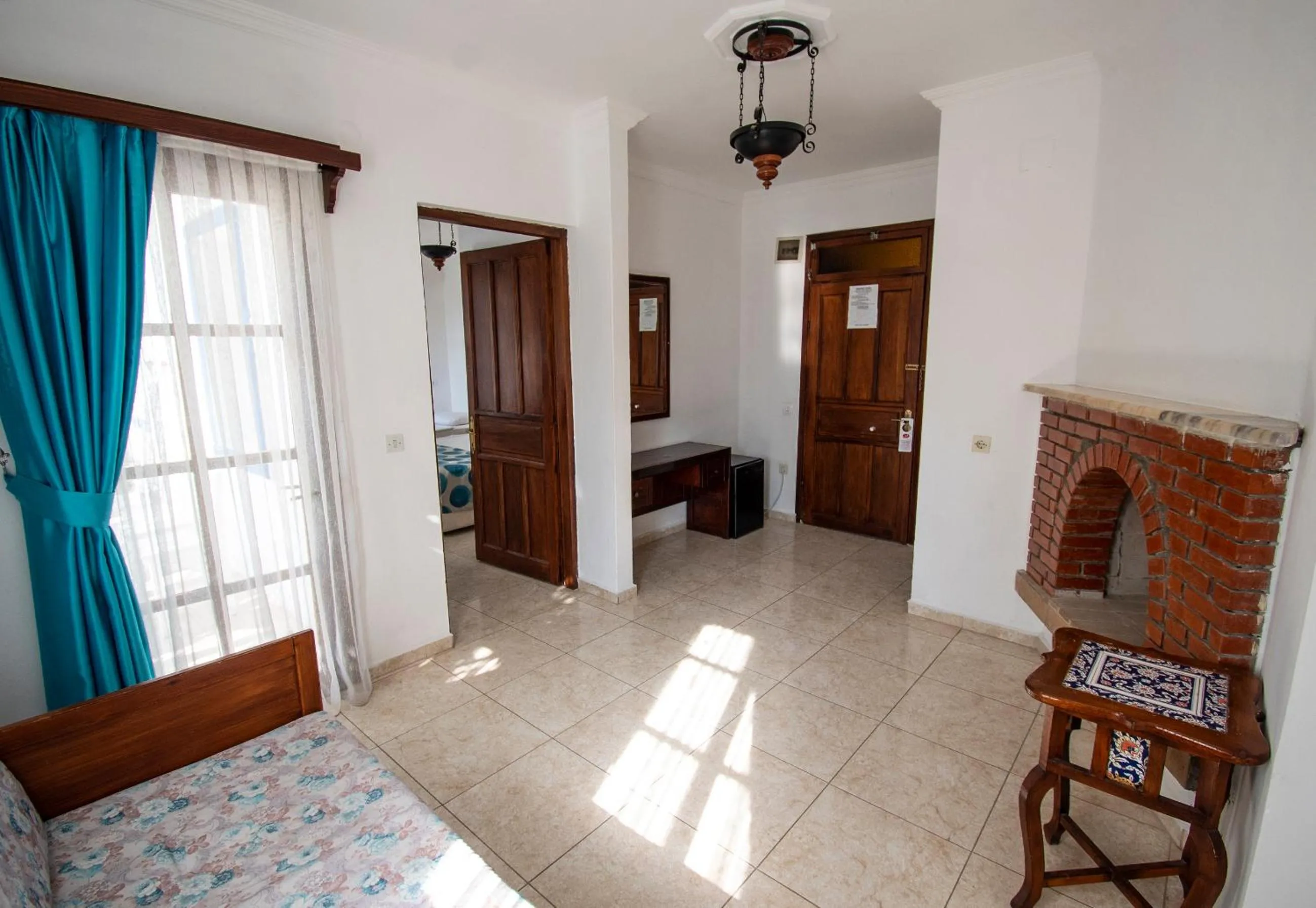 Living room, Bed in Sami Beach Hotel- All Inclusive