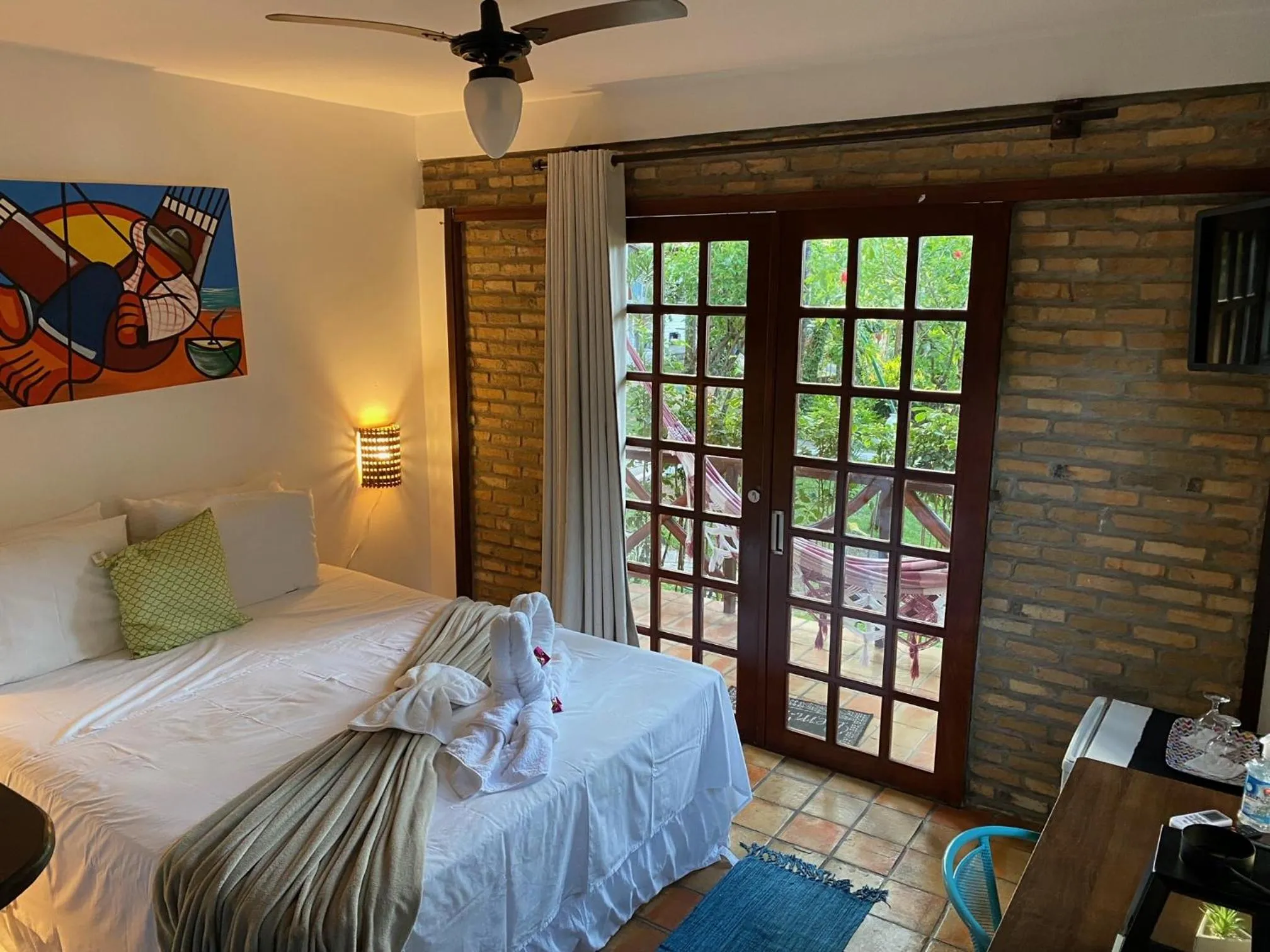 Bed in Pousada Pomar da Pipa