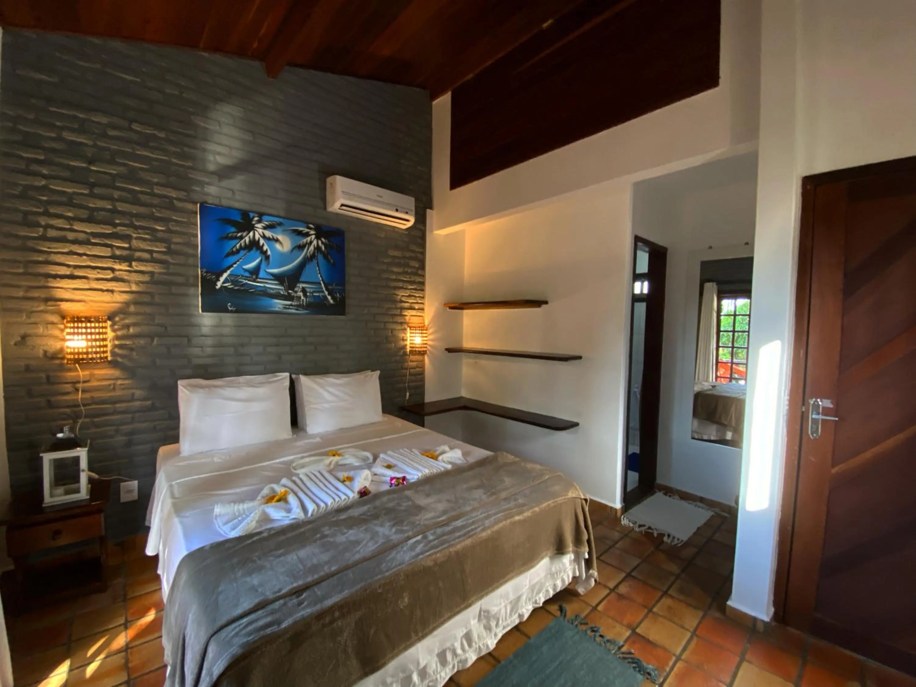 Bed in Pousada Pomar da Pipa