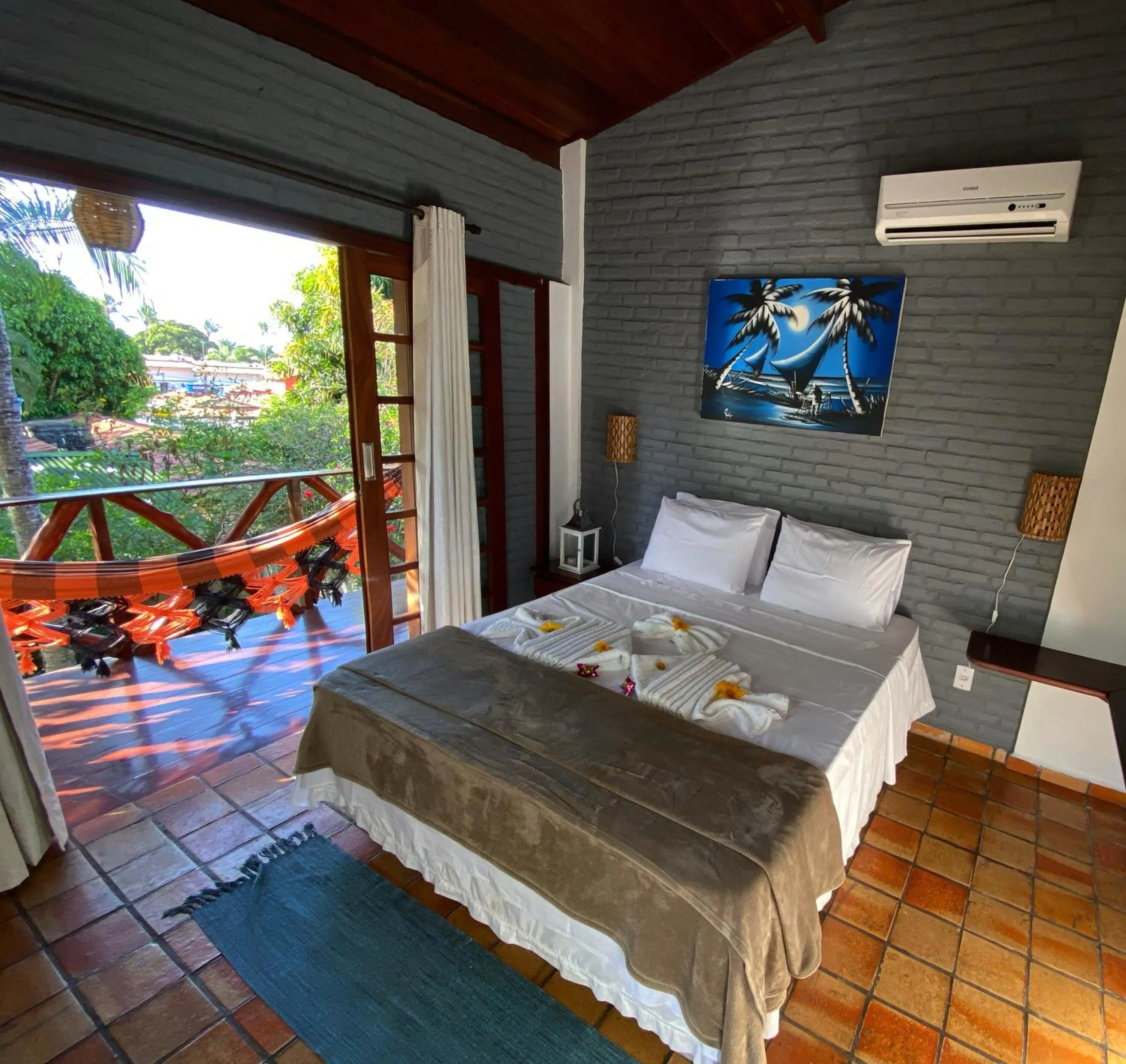 Bed in Pousada Pomar da Pipa