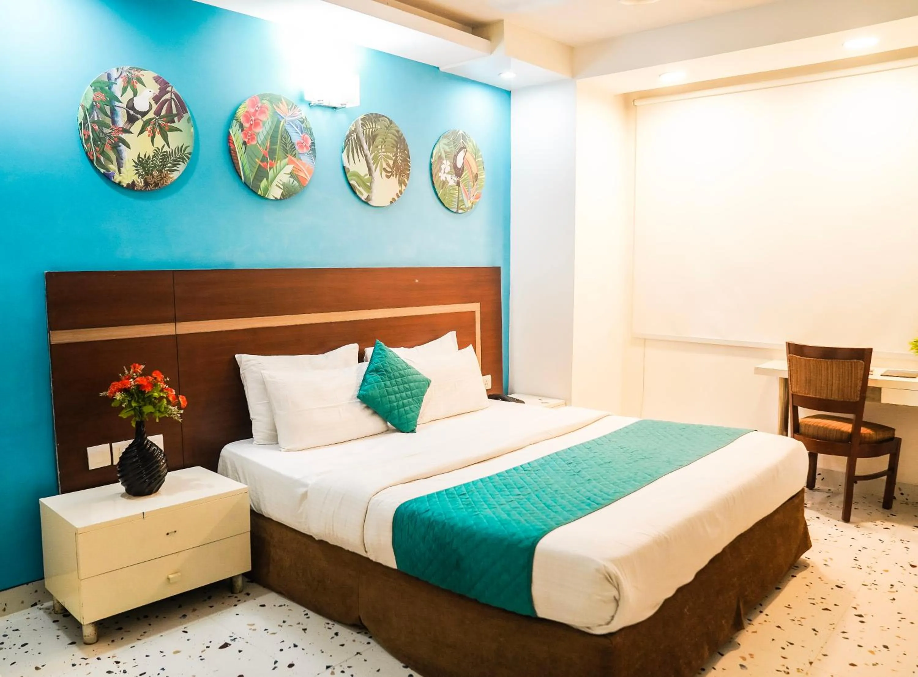 Bedroom, Bed in Asian Suites IFFCO Metro Station Gurugram