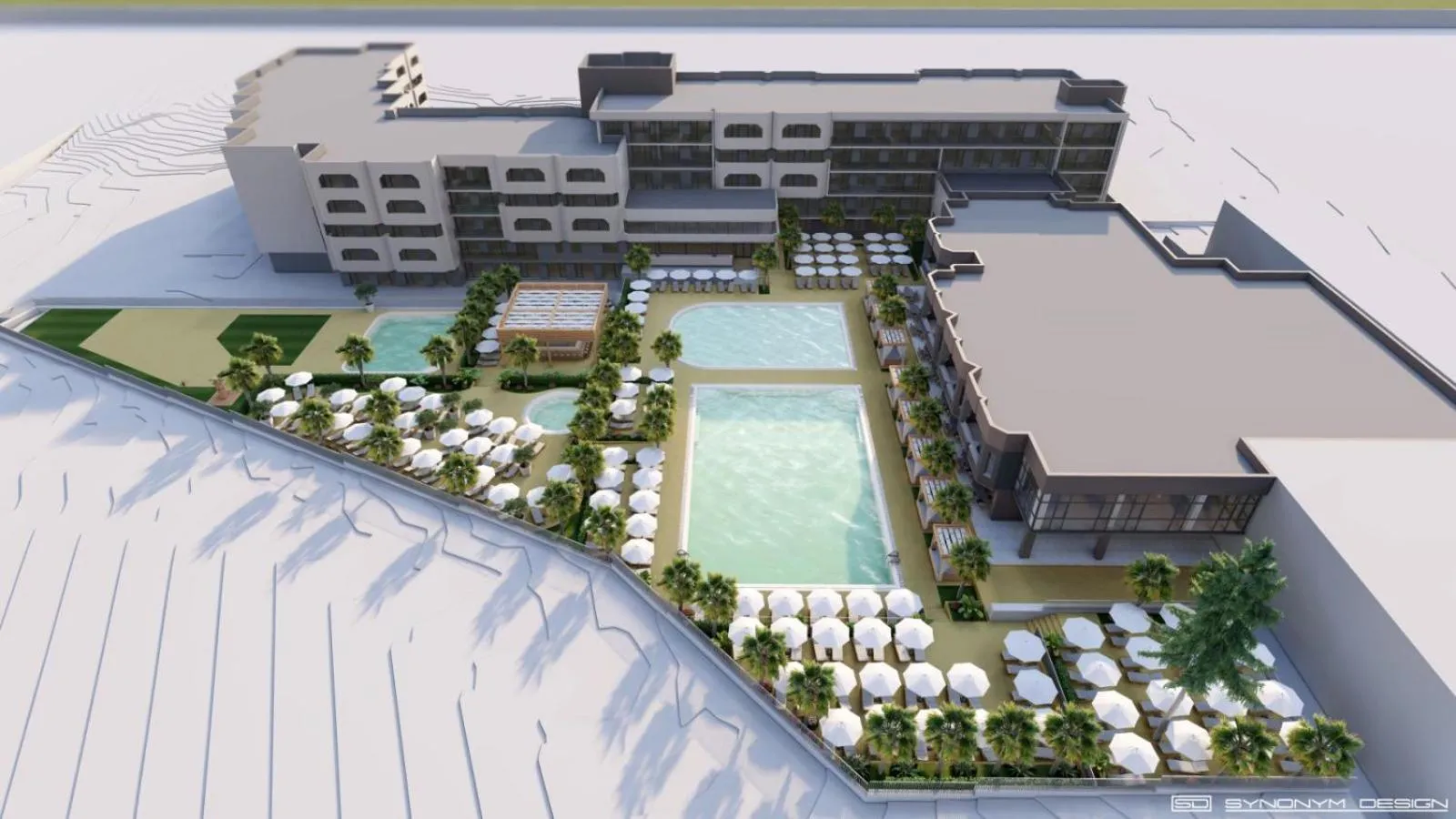 Swimming pool in Atliman Beach Park Hotel