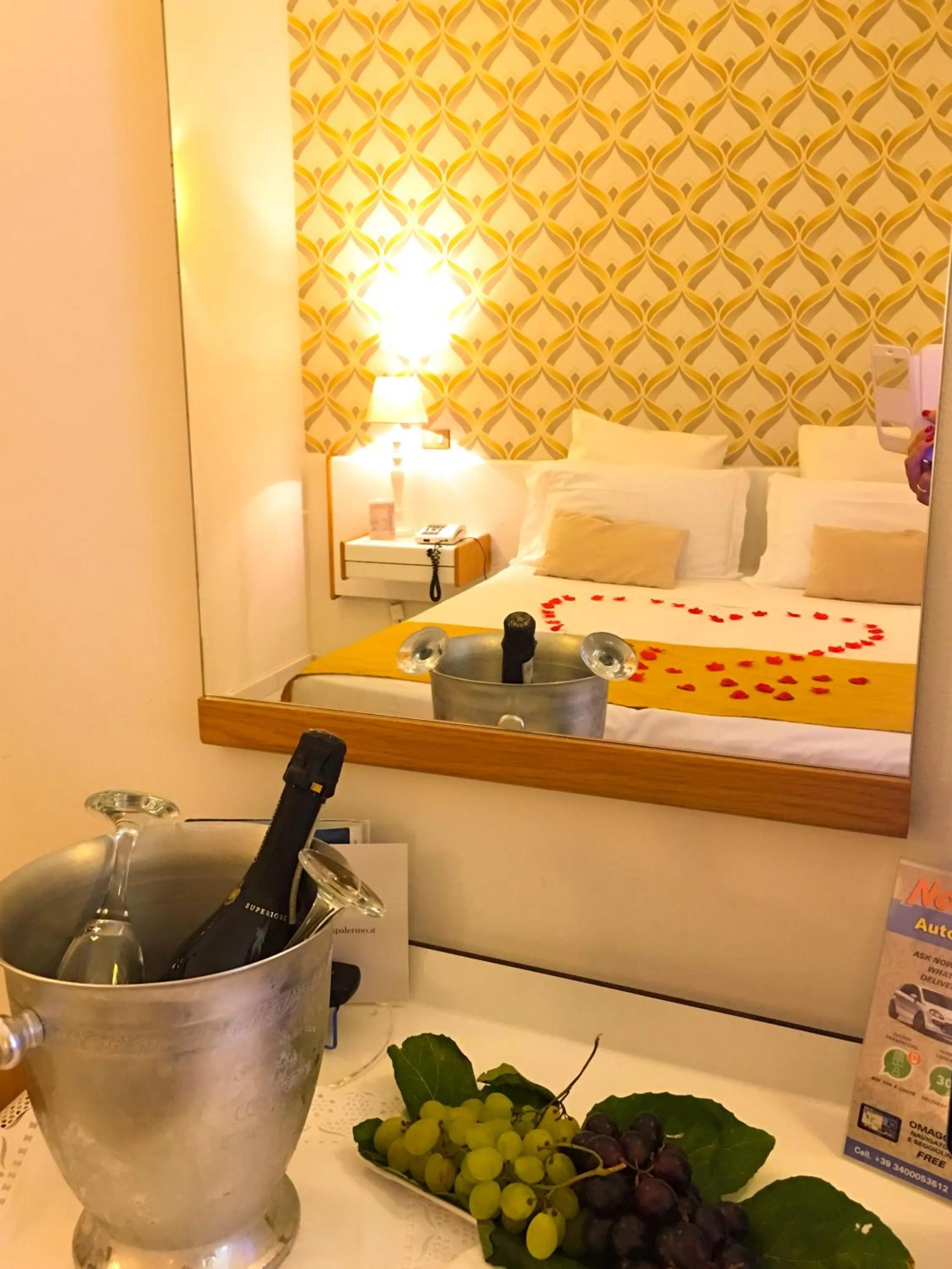 Decorative detail, Bed in Hotel Posta