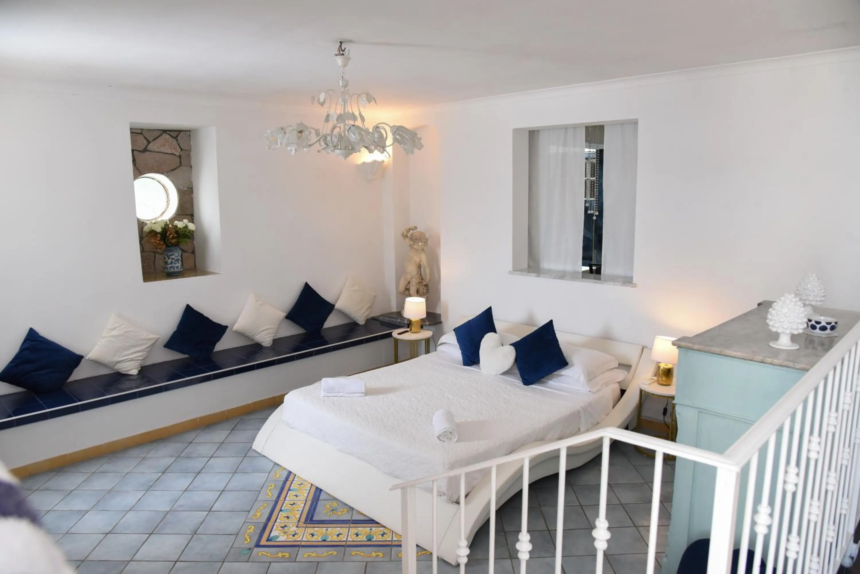 Bed in Villa La Terrazza Suites