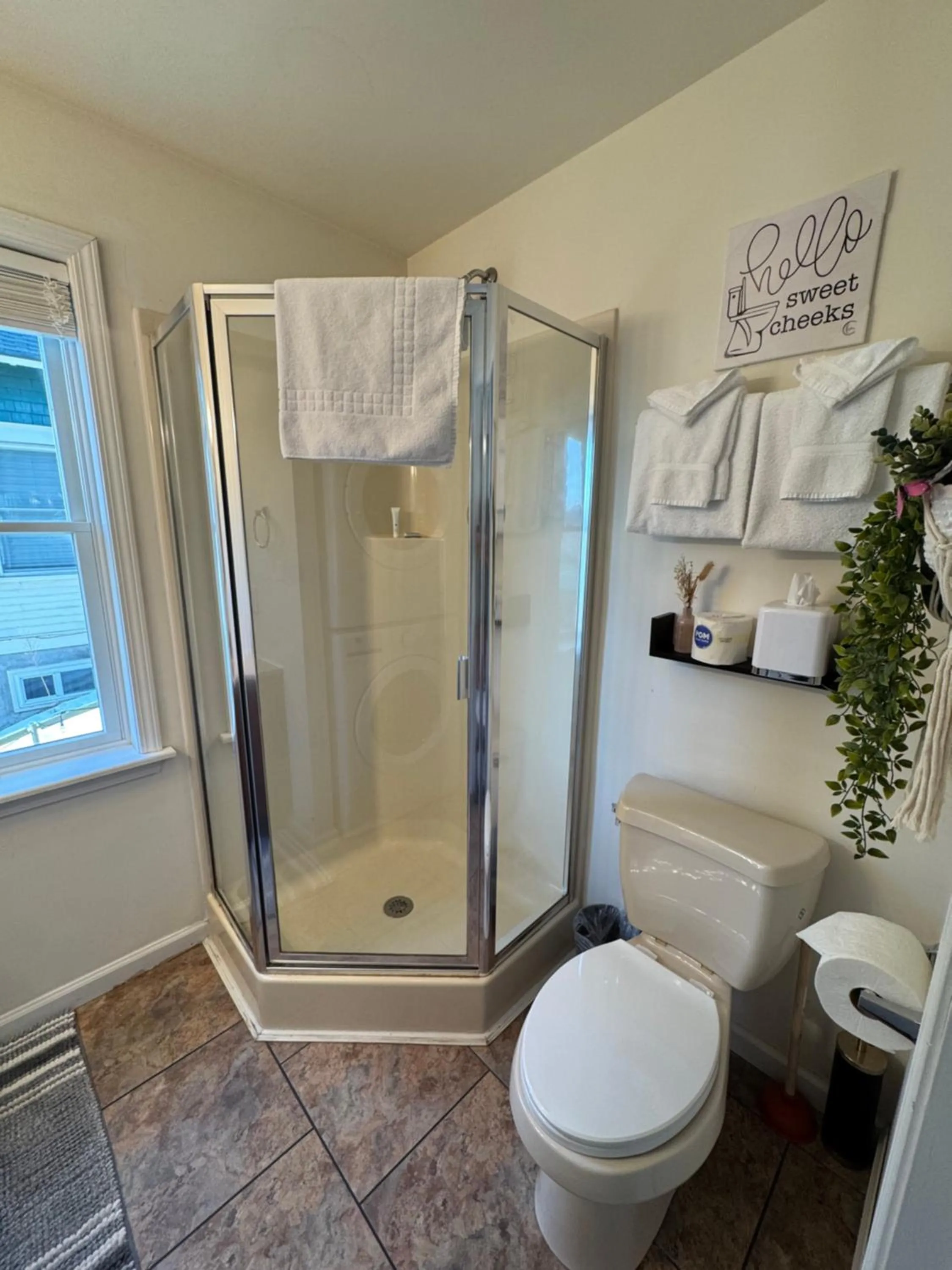 Shower in Central Lake Placid Mountain Views