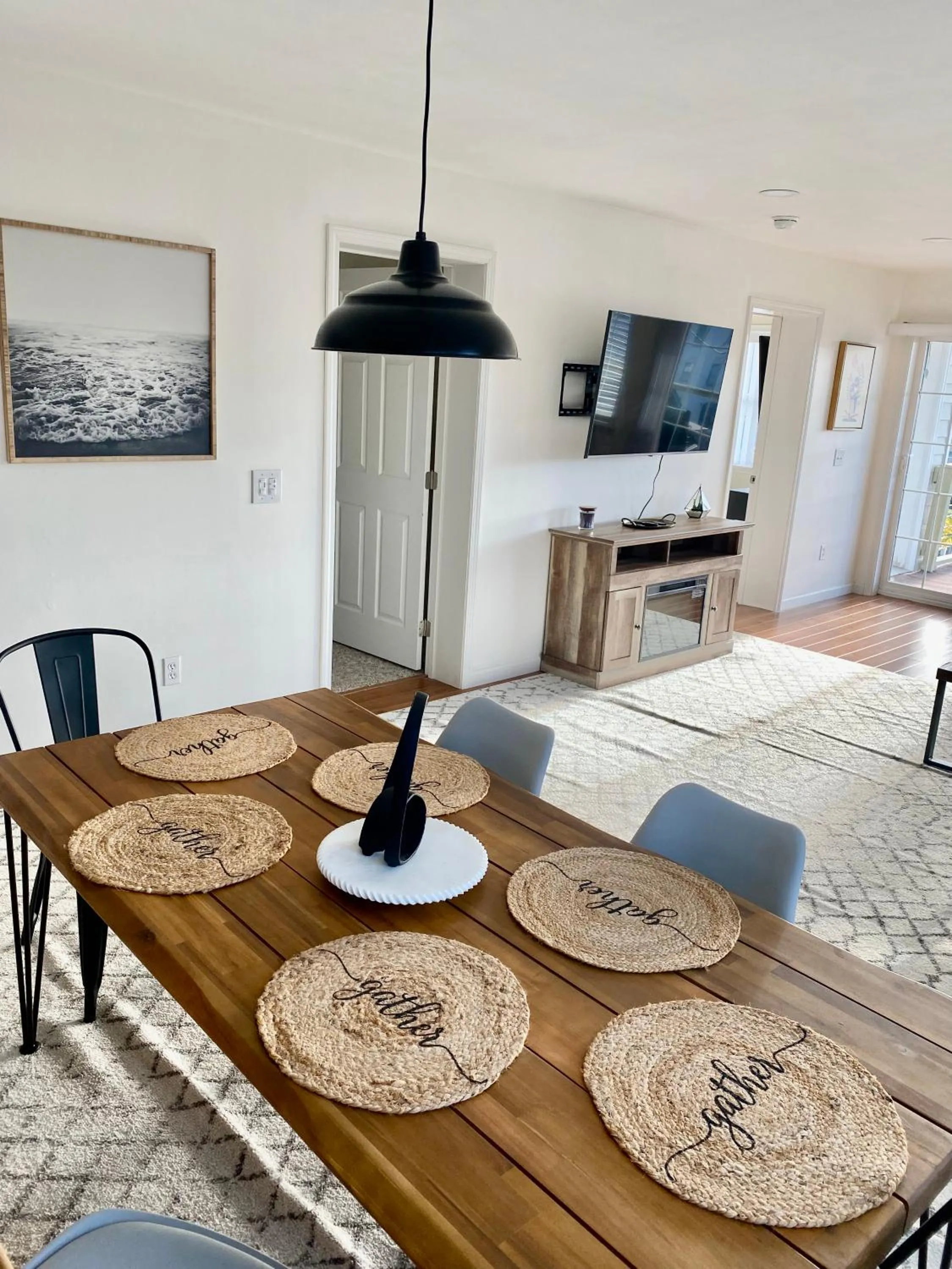 Living room in Central Lake Placid Mountain Views