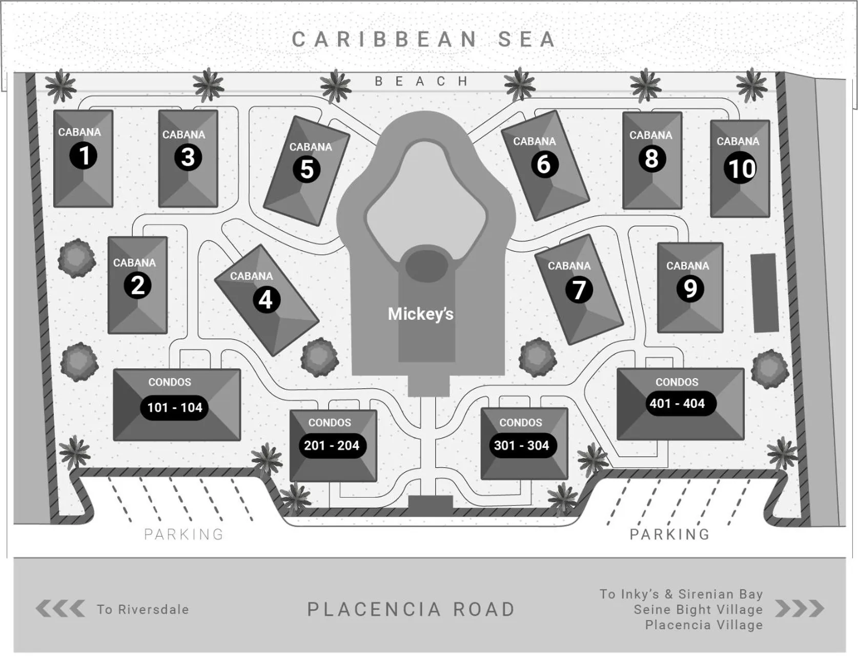 Floor plan in Ceiba Beach Resort