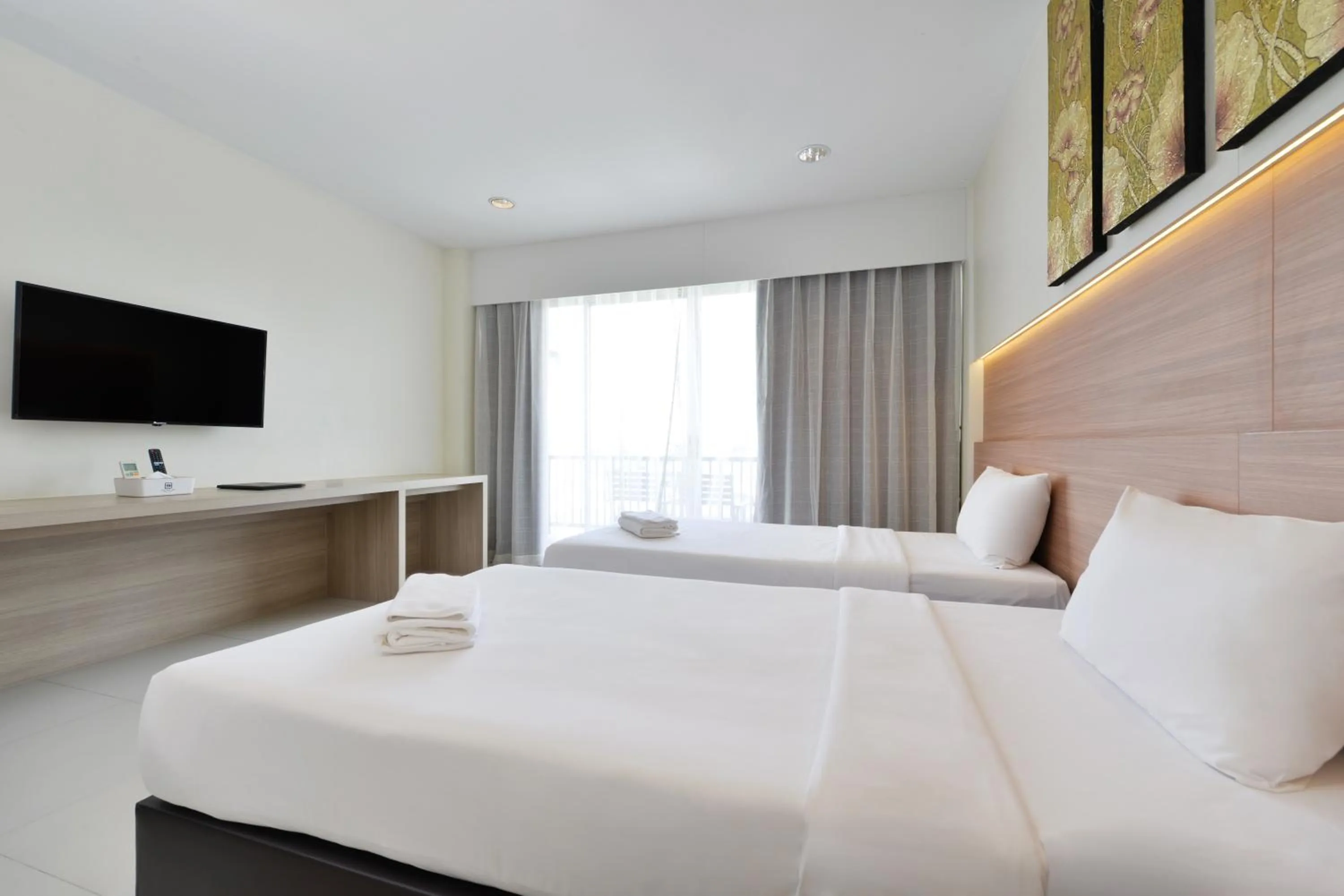 Bed in Grand BS Airport Hotel Suvarnabhumi