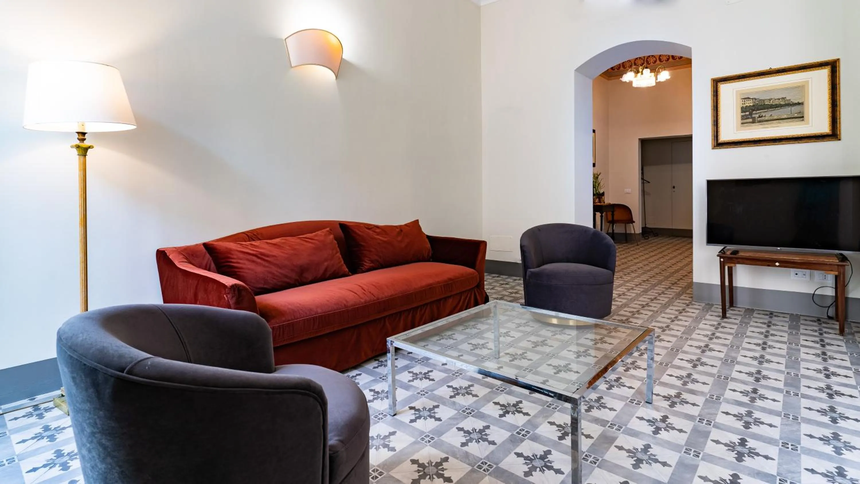 Seating area in Capo 10 Liberty Apartments