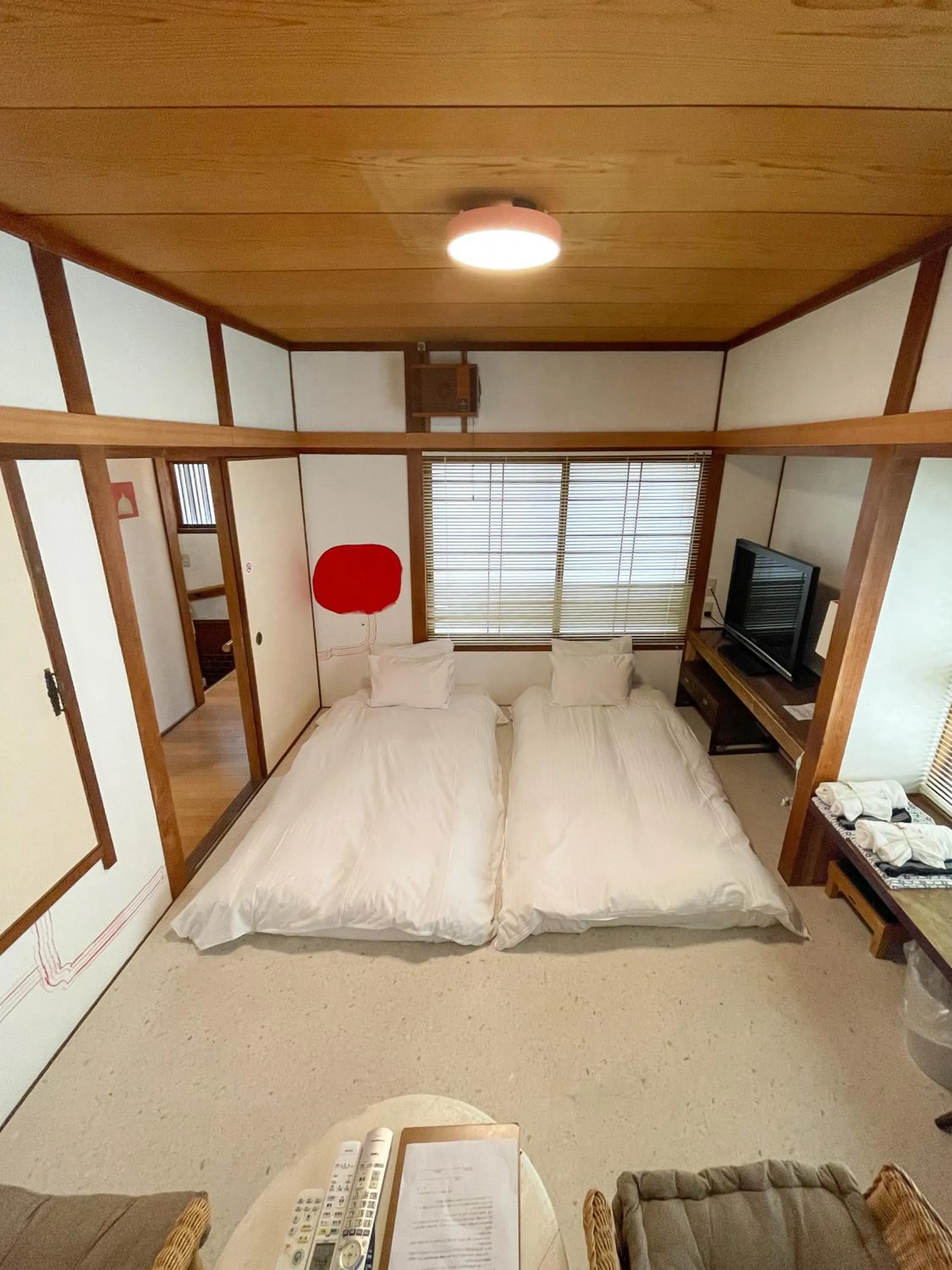 Bed in Kikusui Ryokan