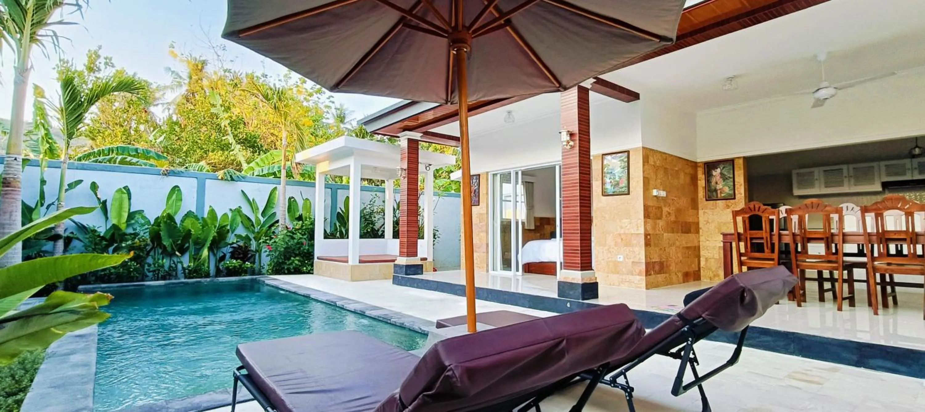 Pool view in Villa TWIN FLOWER