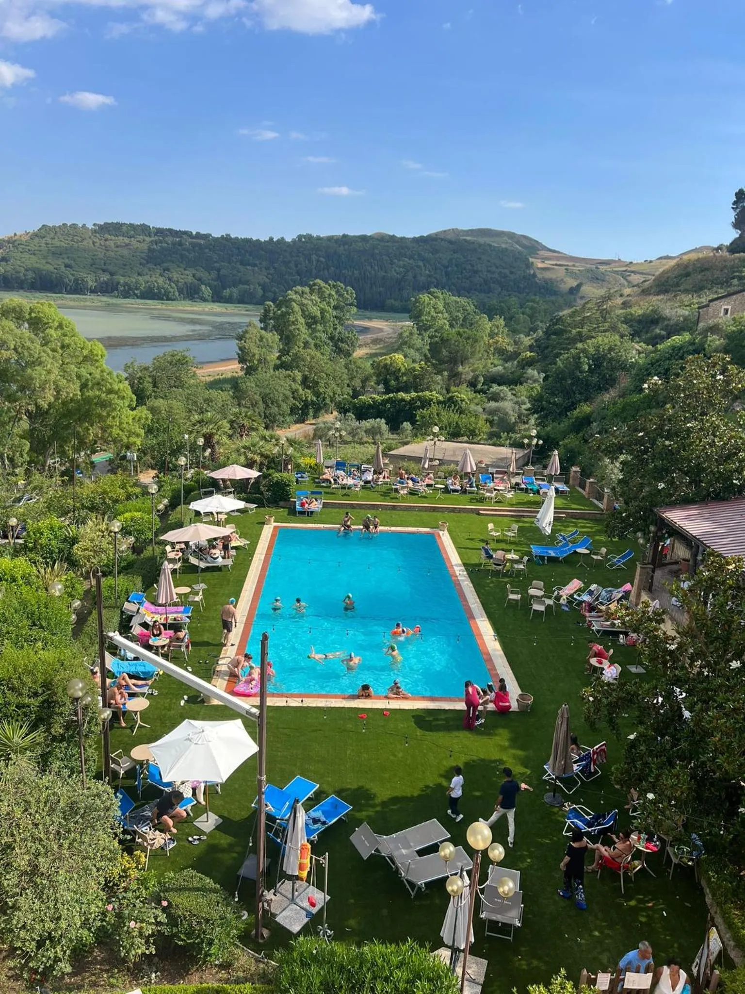 Pool view in Riviera Hotel