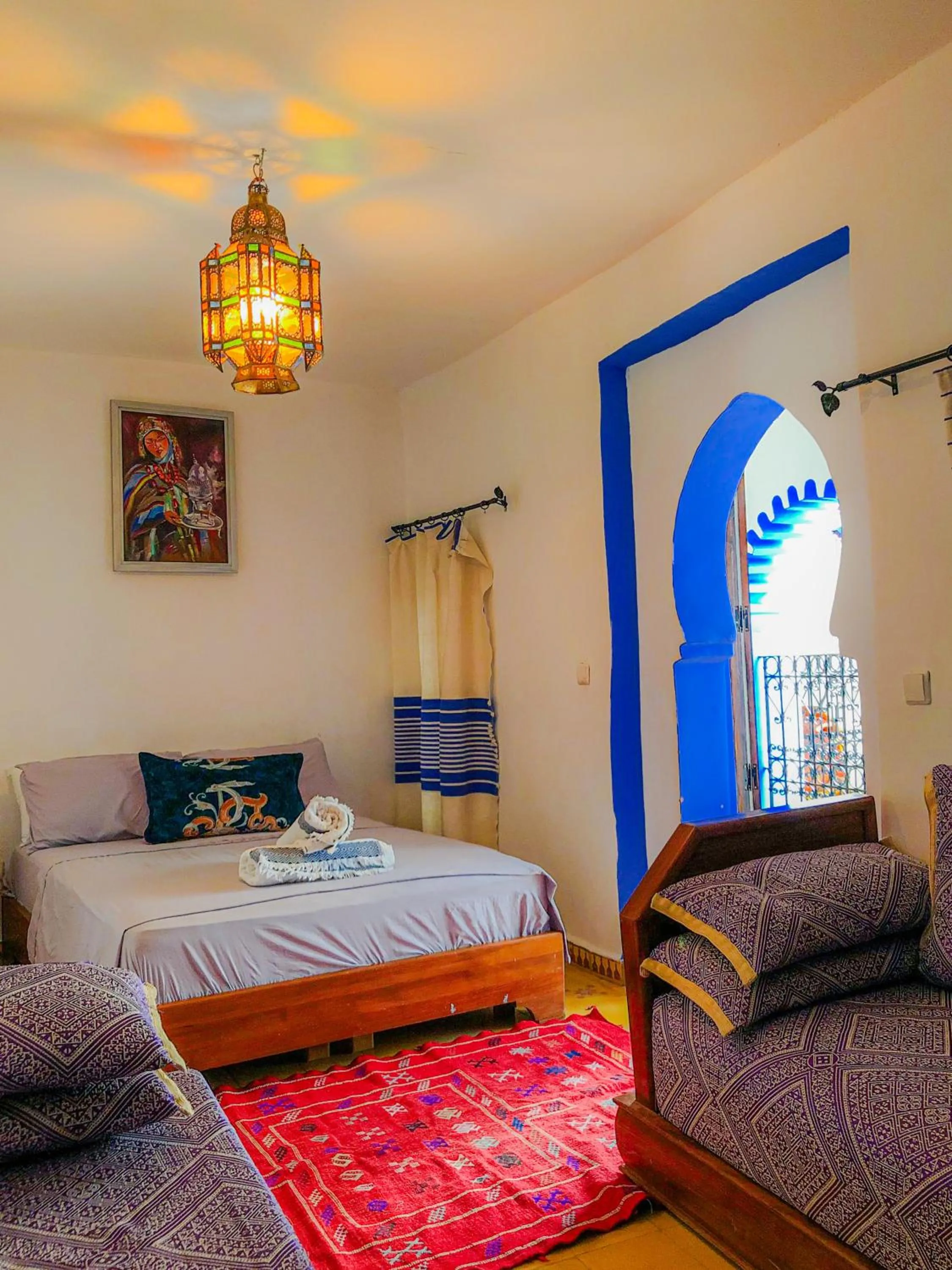 Bed in Riad Said Chaouen