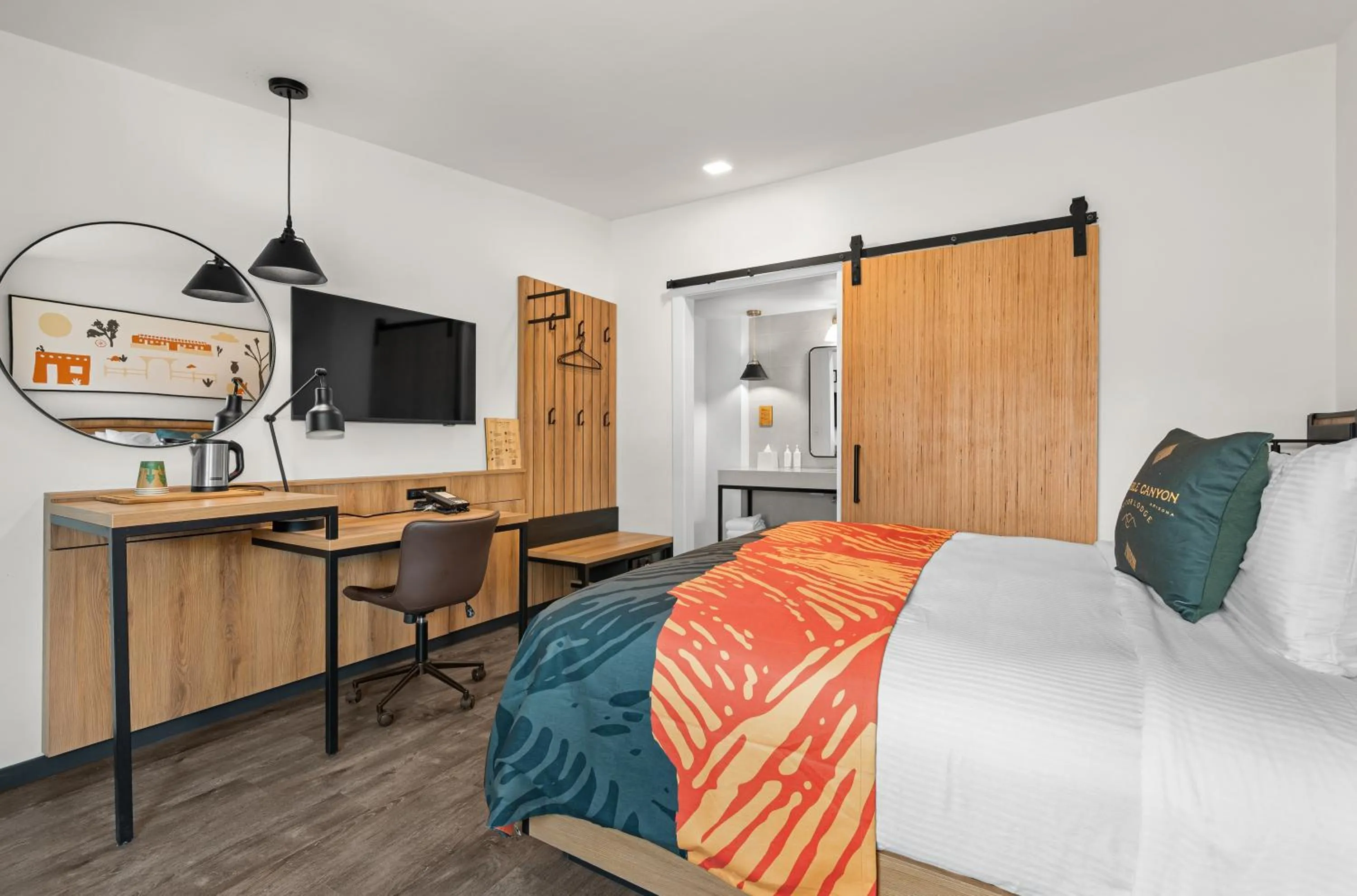 Bed in Marble Canyon Lodge