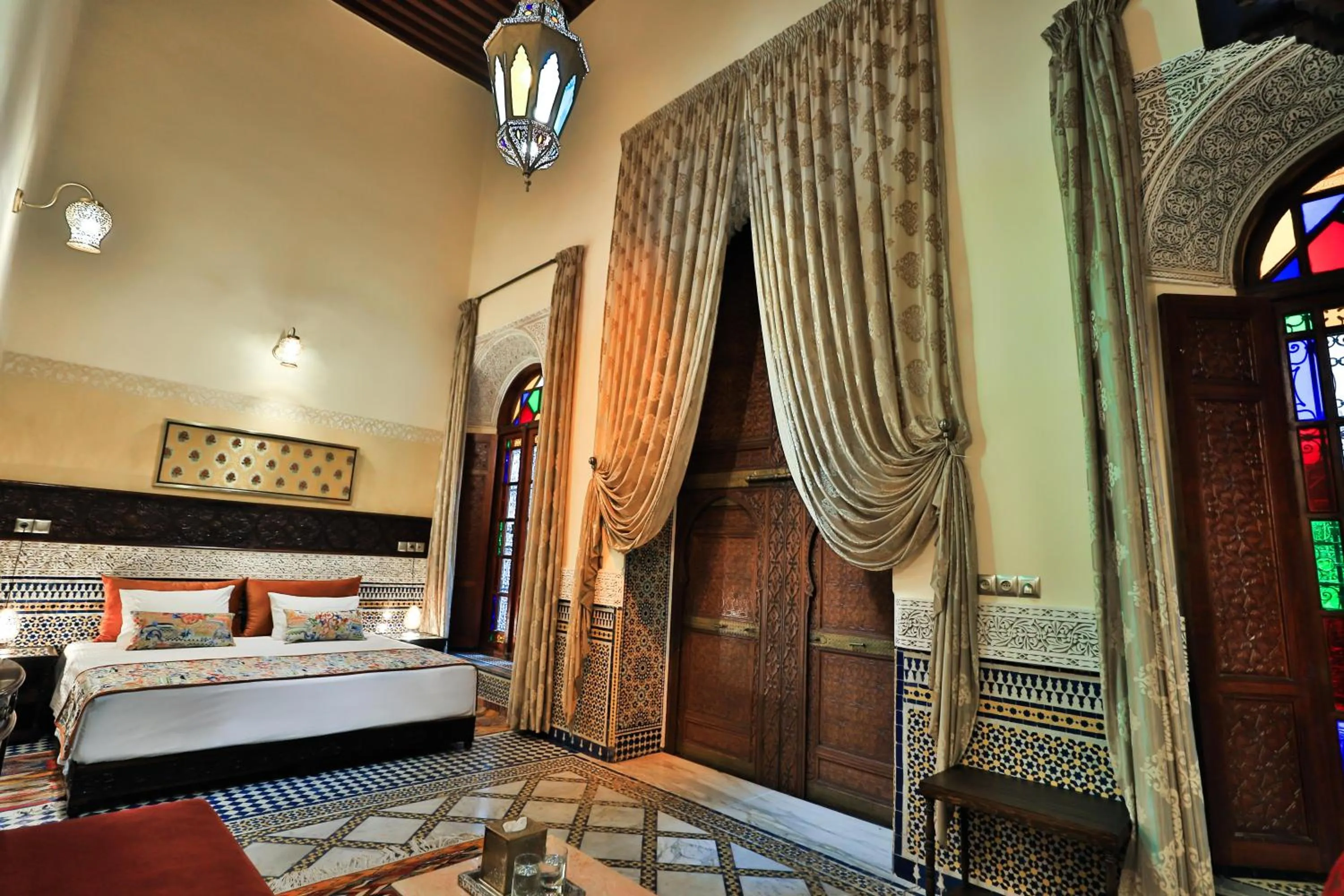 Bed in Riad Moulaydriss et Giacomo