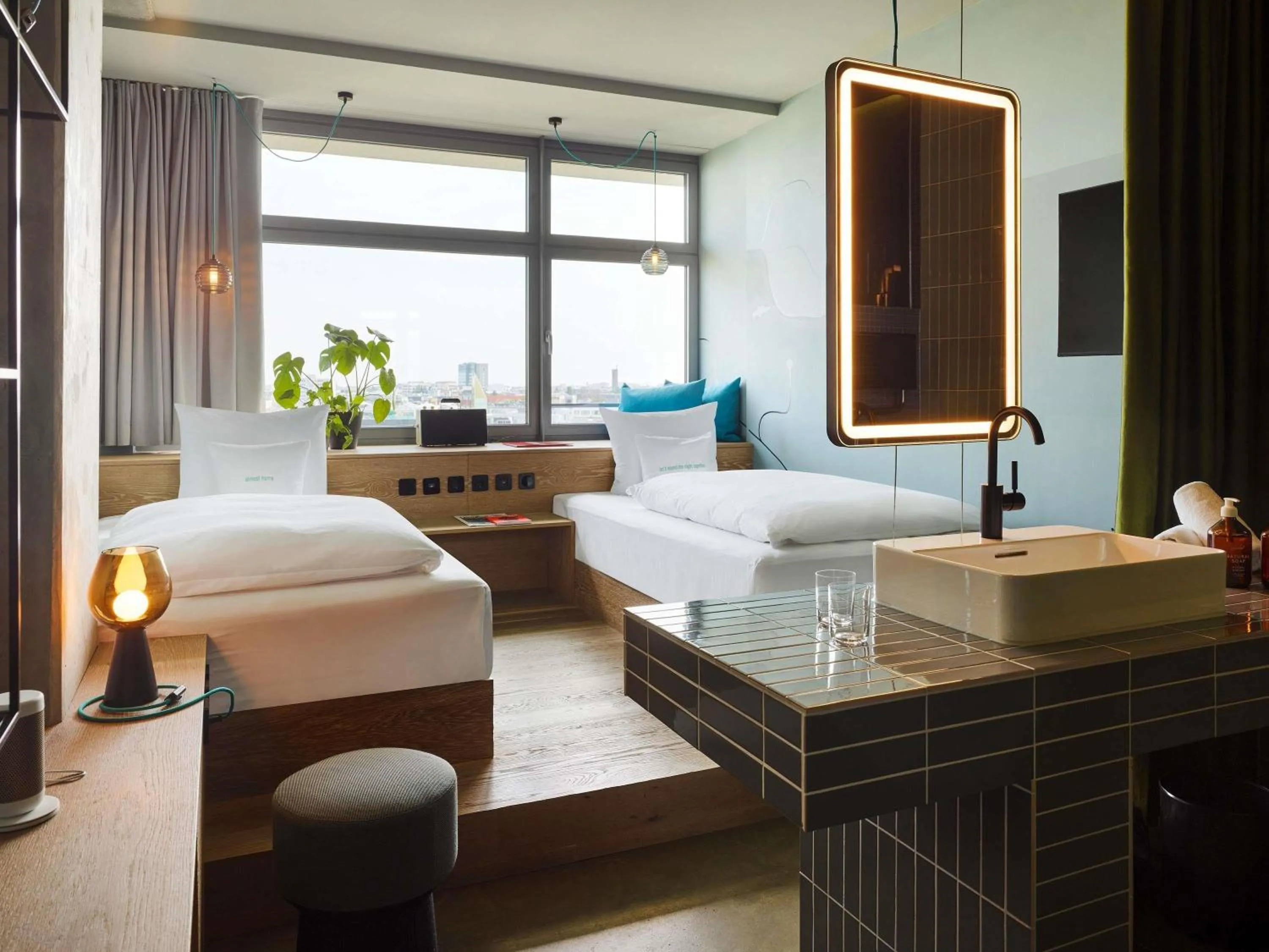 Bedroom, Bed in 25hours Hotel Bikini Berlin