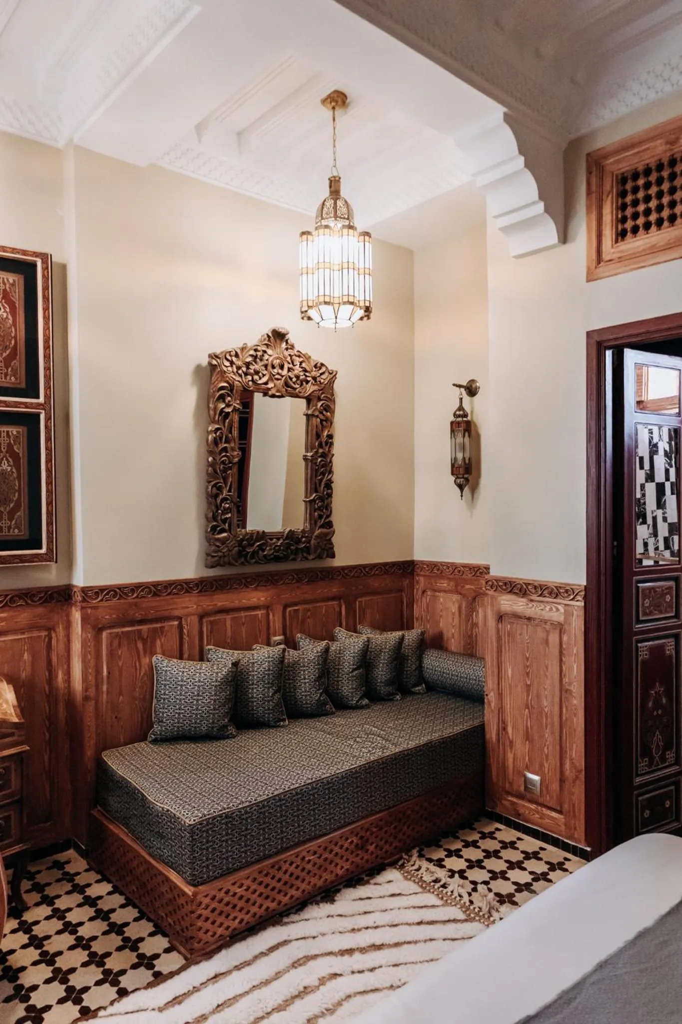 Bed in Riad Ksar Al Amal & Spa