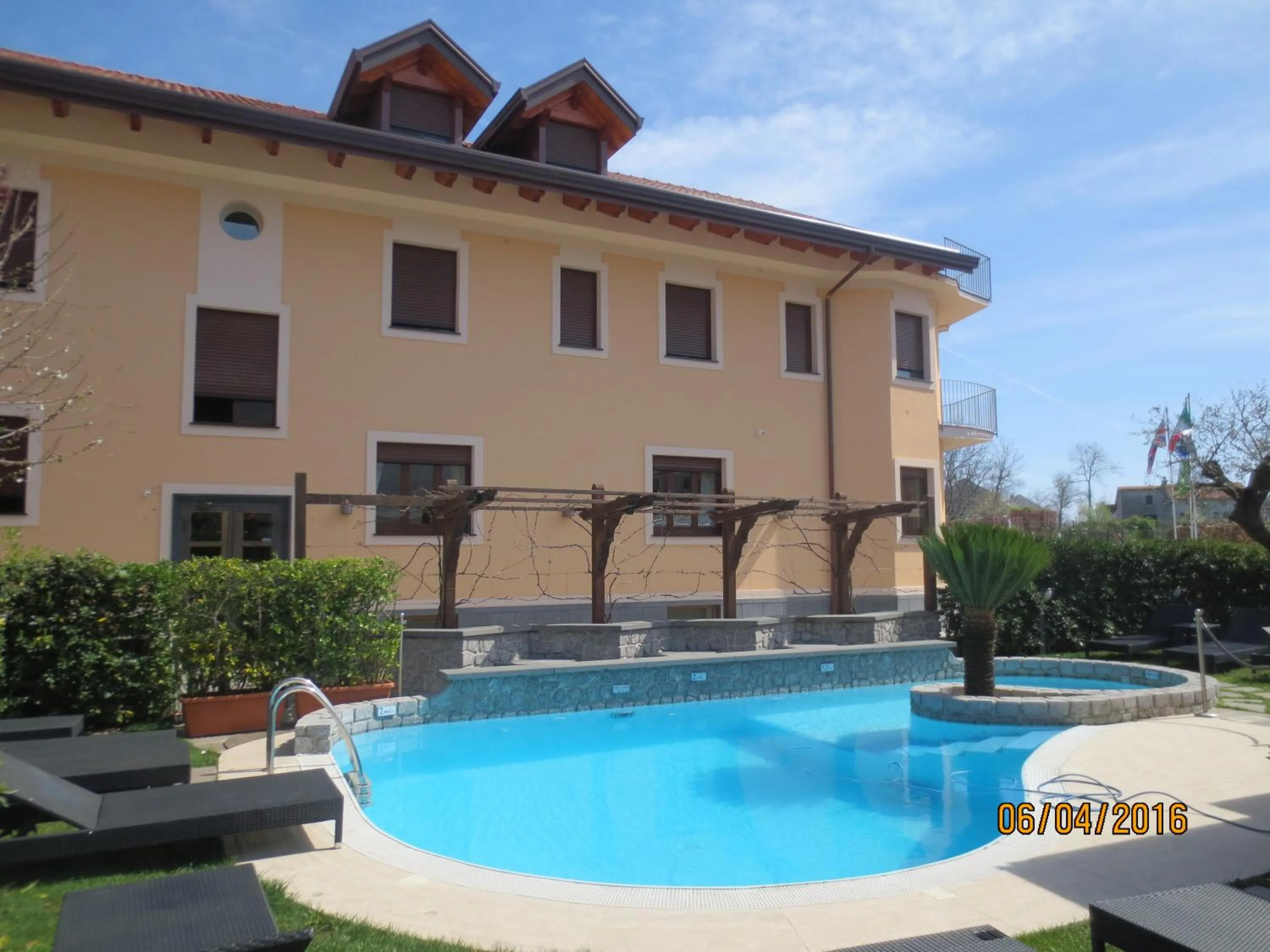 Pool view in Hotel Due Torri