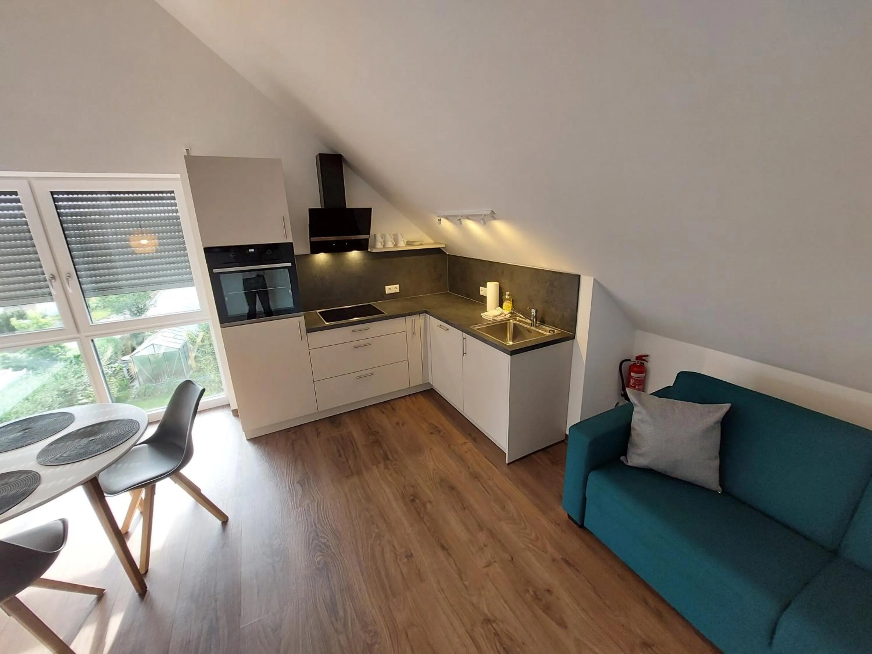 Kitchen or kitchenette in Lohauserhof - Biohof und Hotel