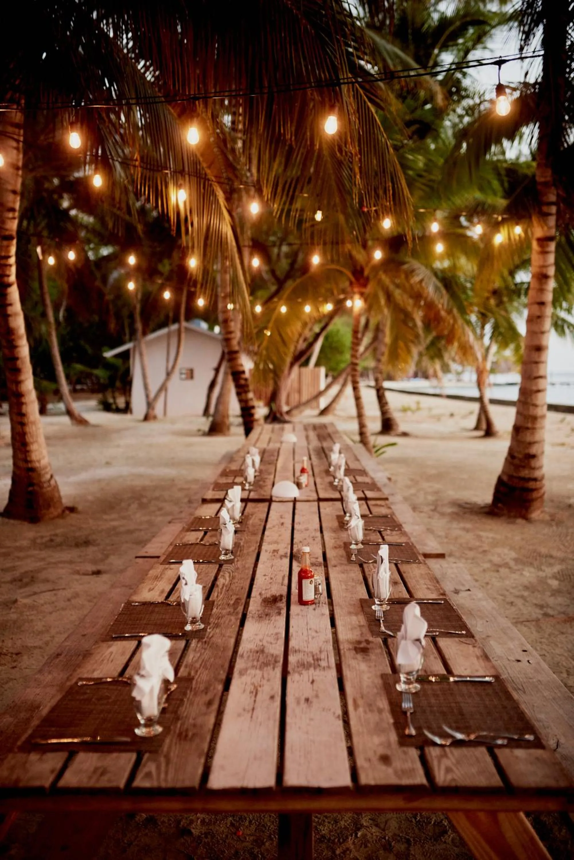 Dinner in Thatch Caye Resort a Muy'Ono Resort