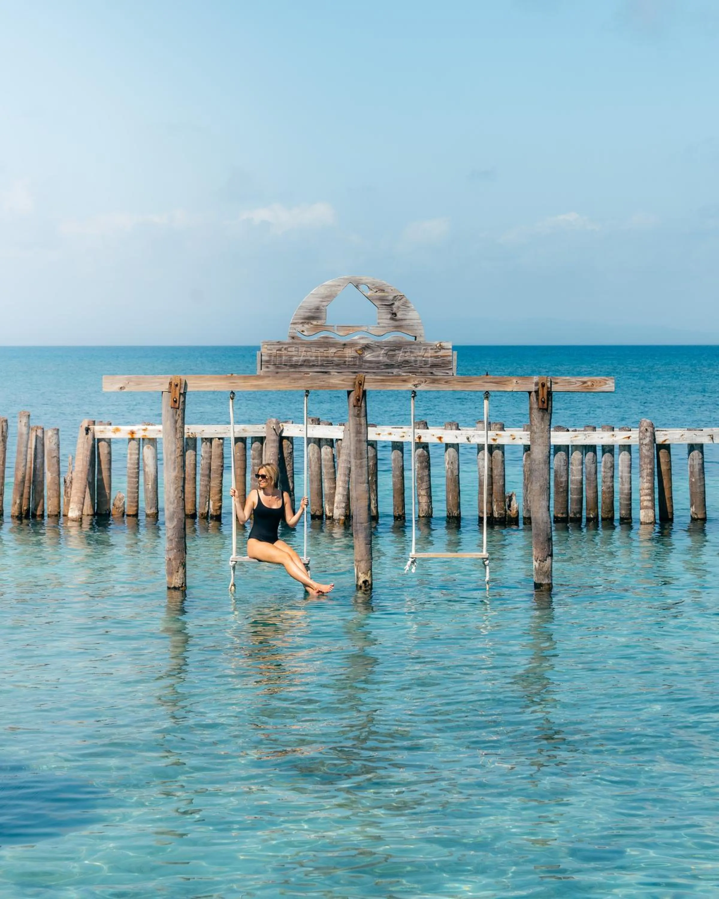 Sea view in Thatch Caye Resort a Muy'Ono Resort