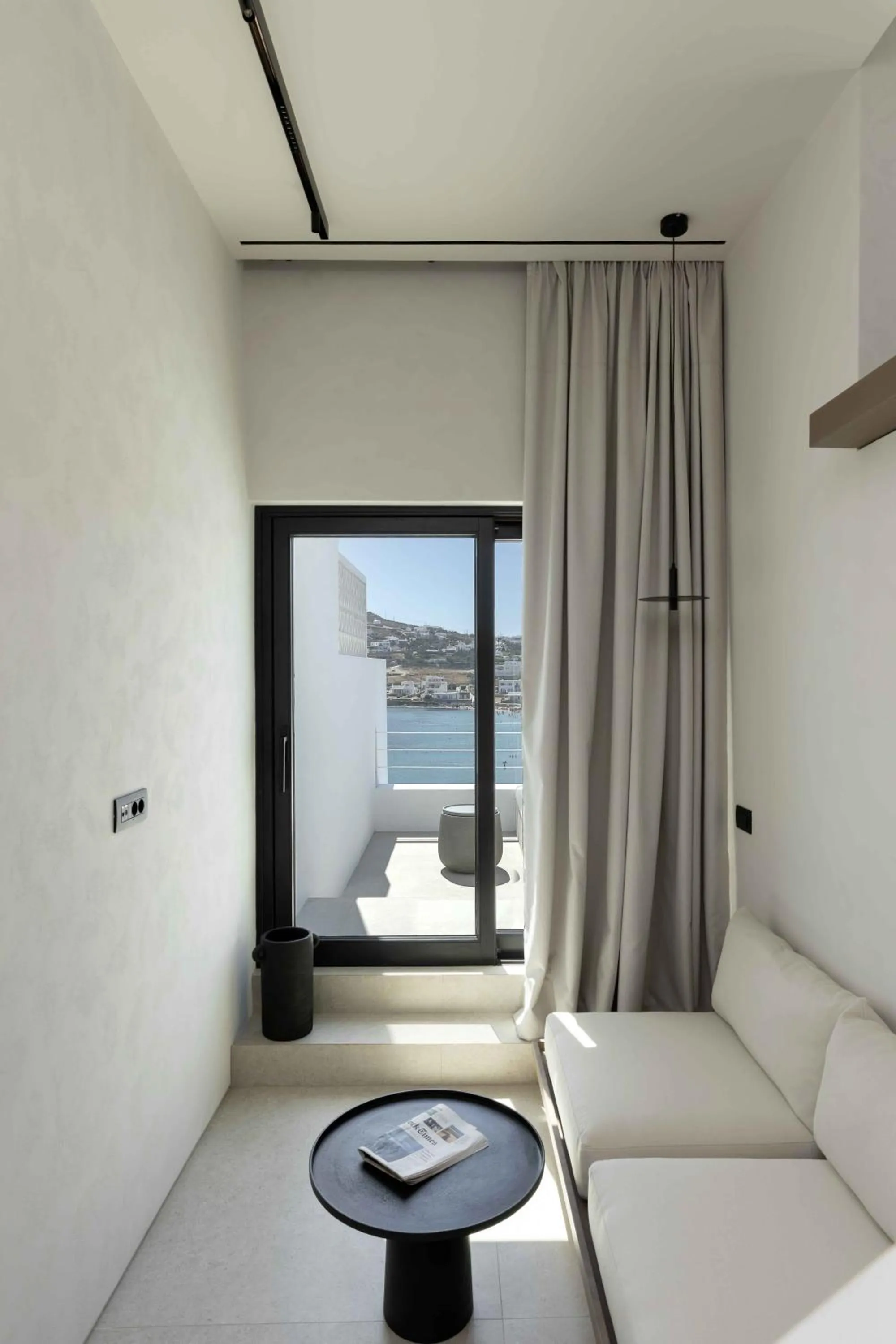 Natural landscape, Bed in CUBIC Mykonos Seafront Design Suites