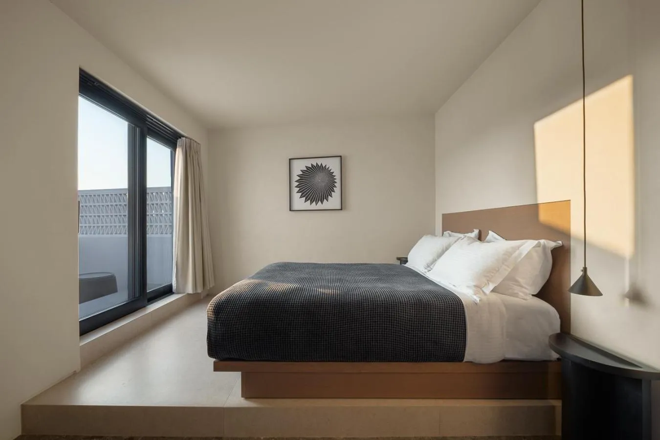 Bedroom, Bed in CUBIC Mykonos Seafront Design Suites