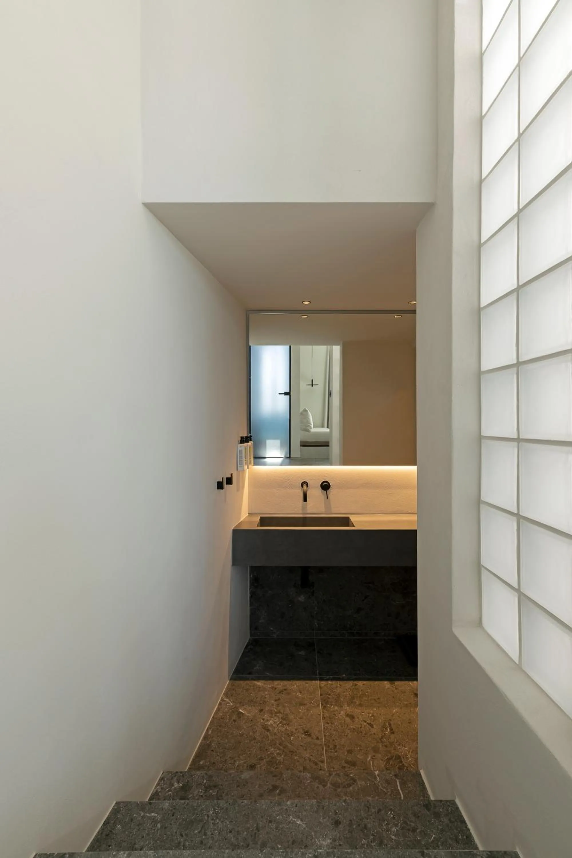 Bathroom in CUBIC Mykonos Seafront Design Suites