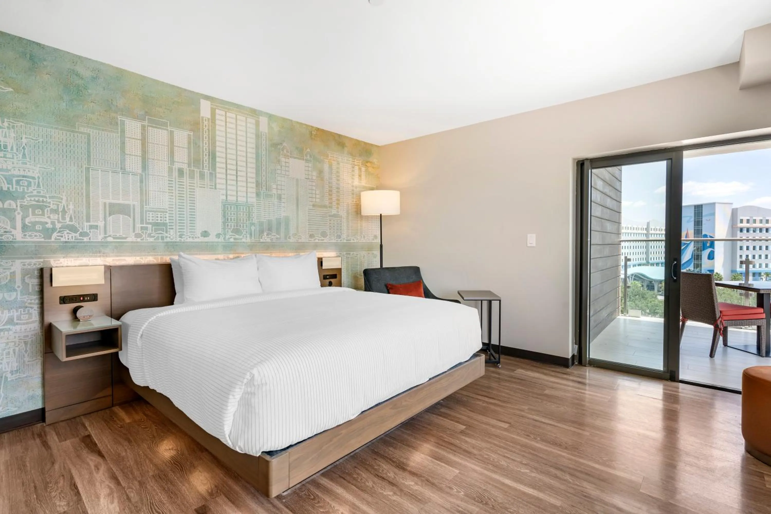 Bed in Cambria Hotel Orlando near Universal Theme Parks