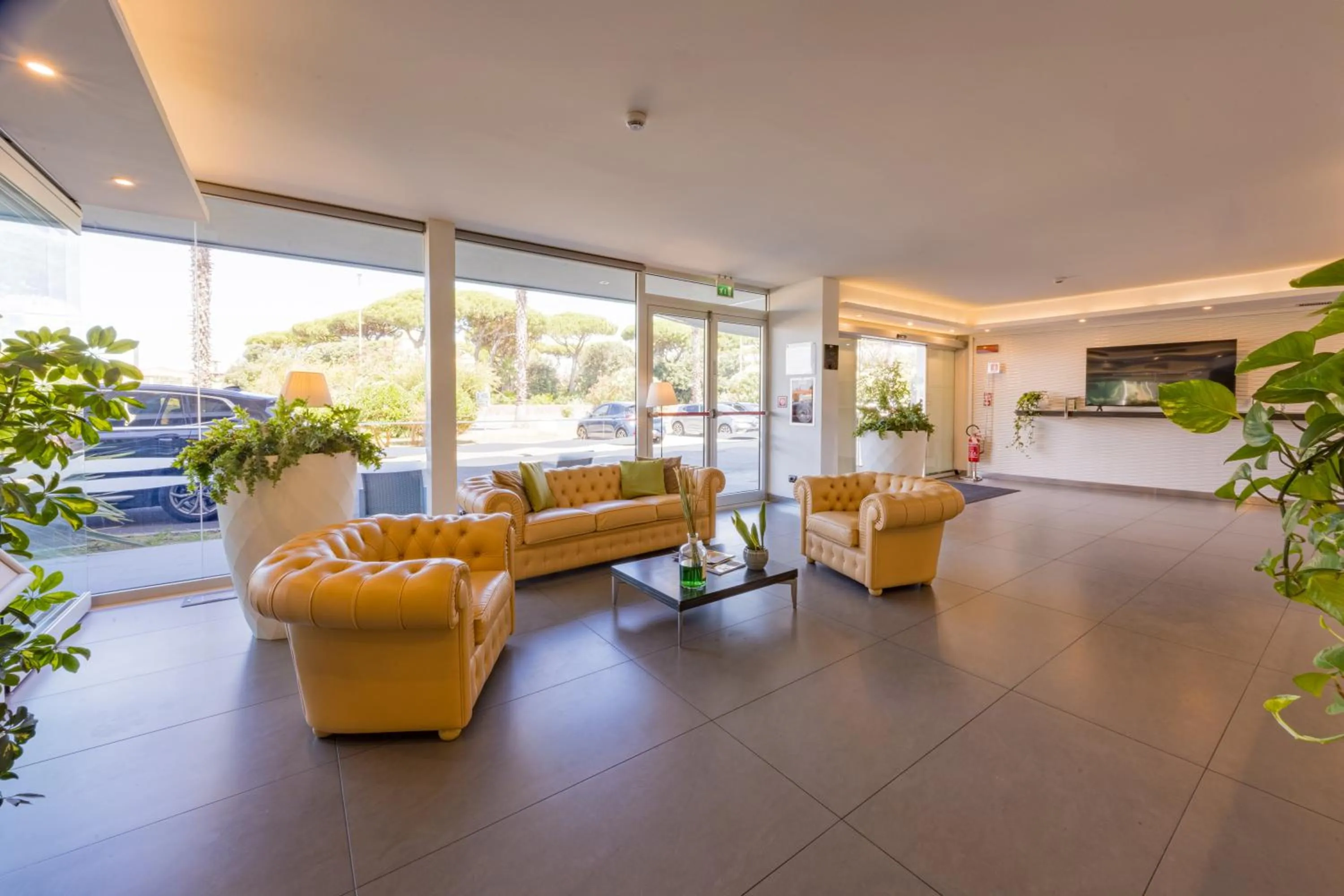 Communal lounge/ TV room in Hotel Viareggio