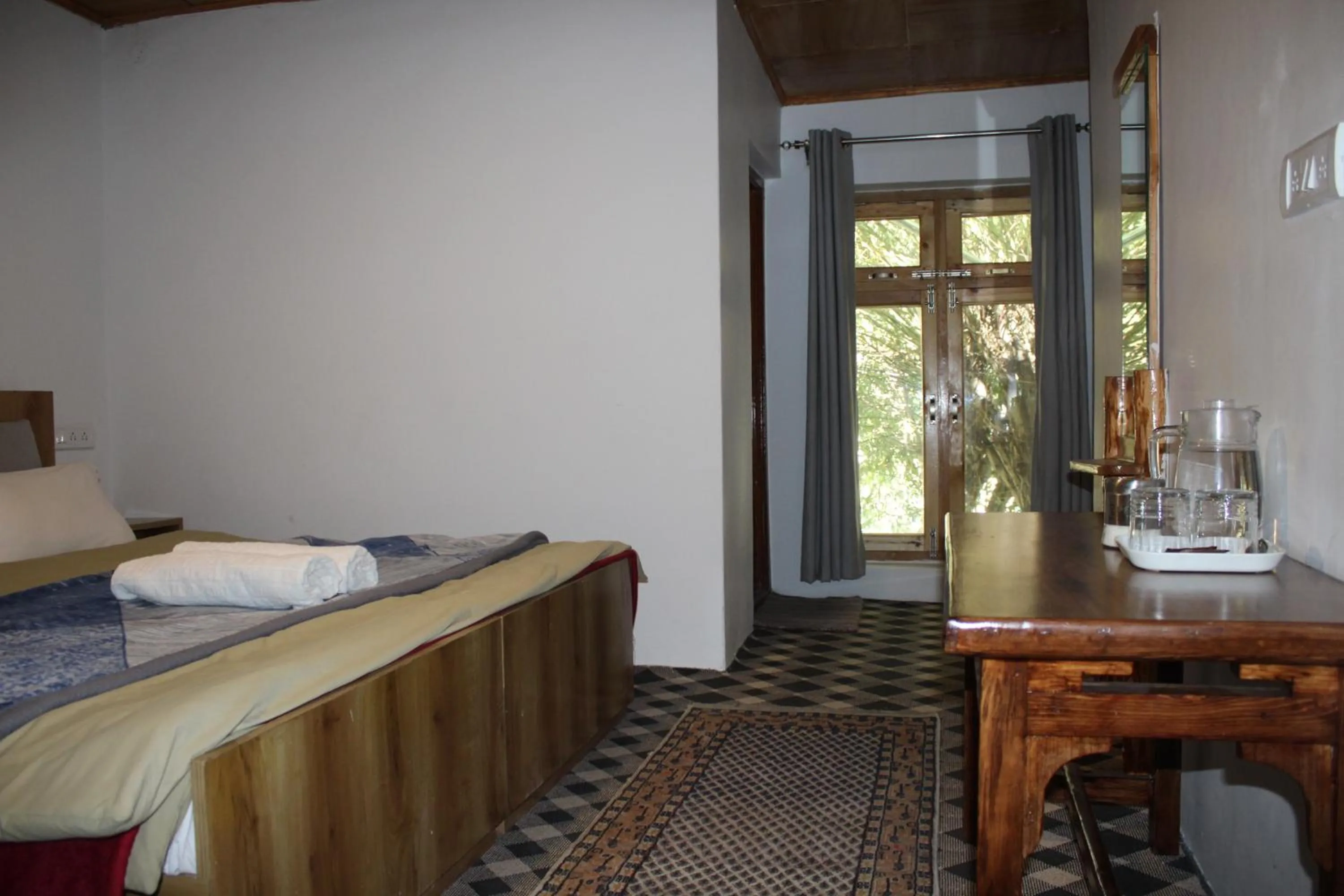 Bed in Karma Lodge Leh