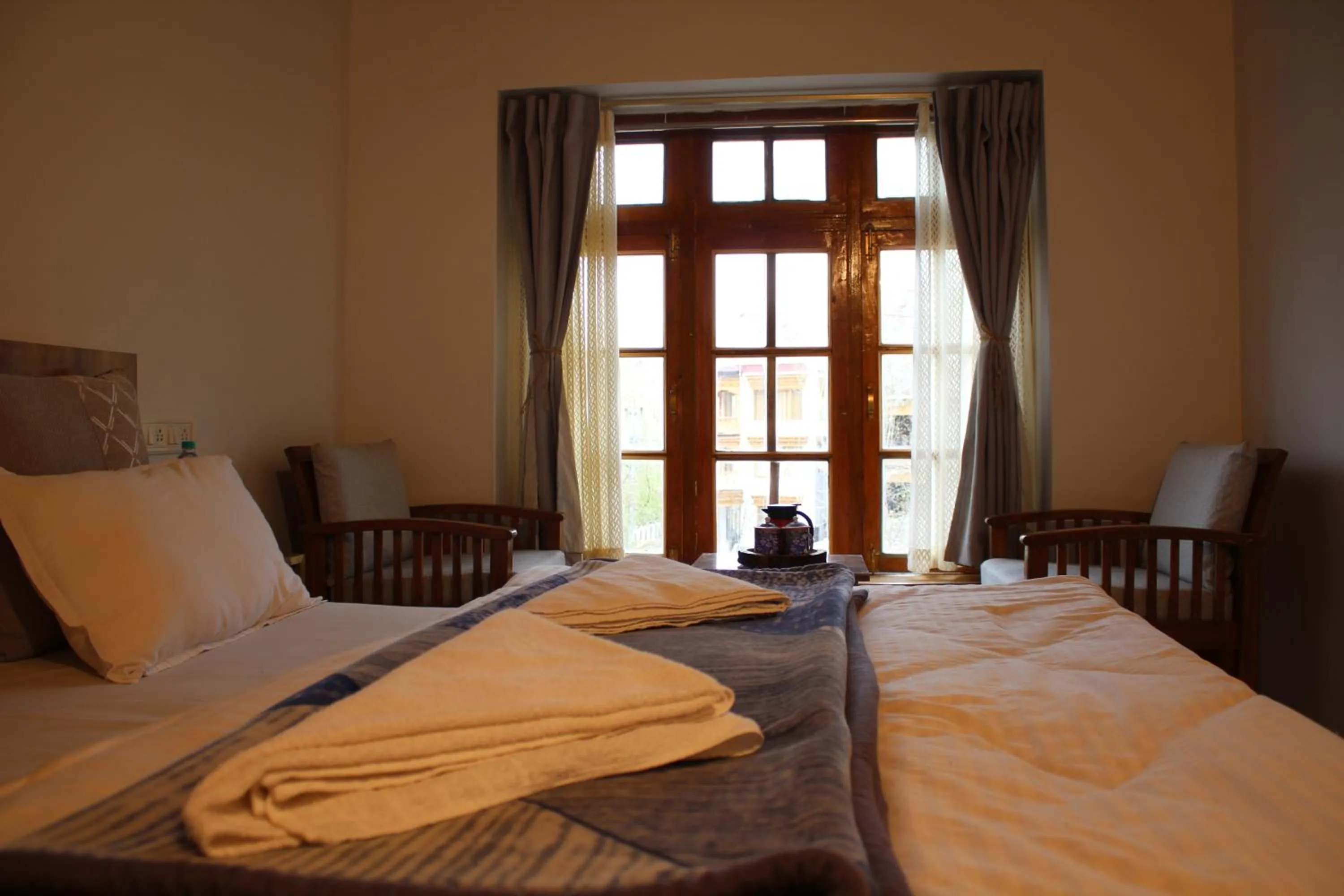 Bed in Karma Lodge Leh