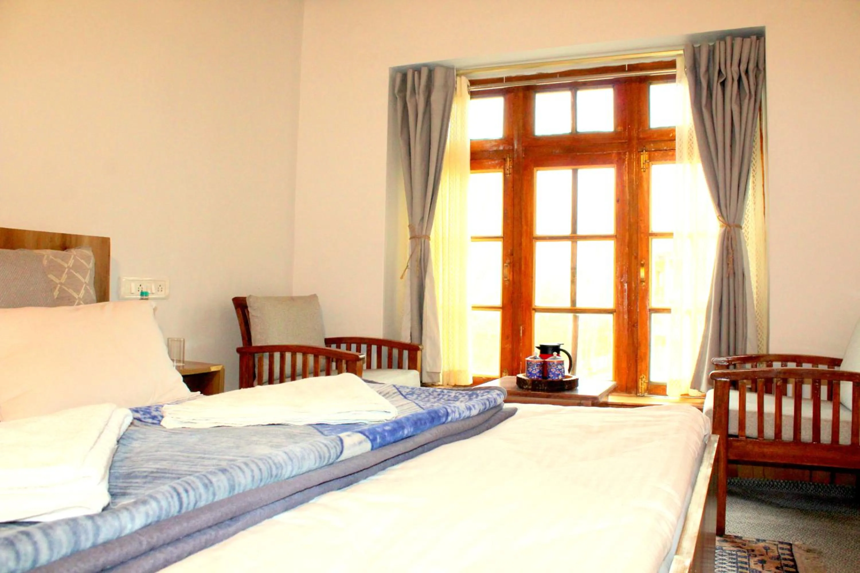 Bed in Karma Lodge Leh