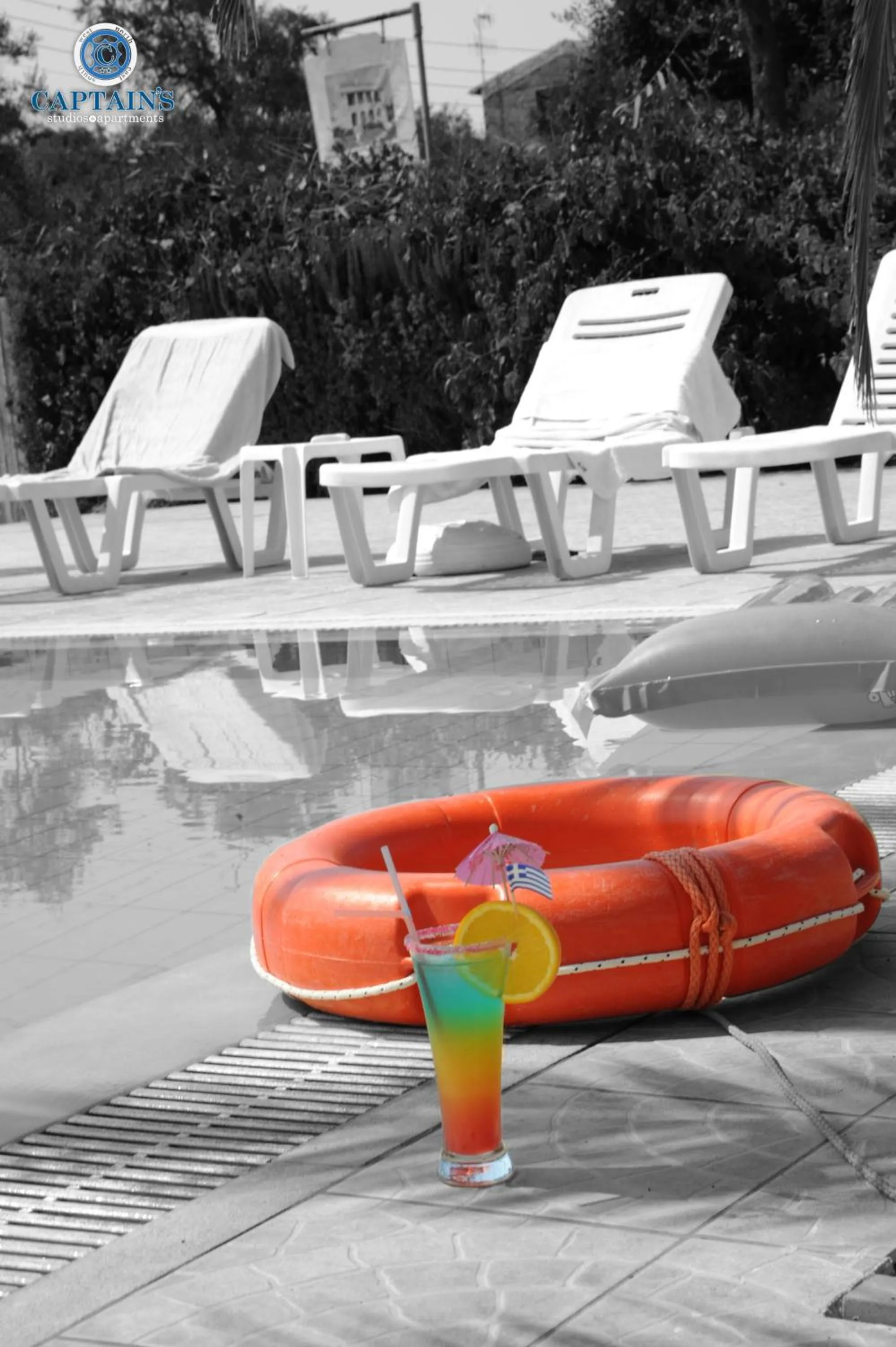 Swimming pool in Captains Studios & Apartments